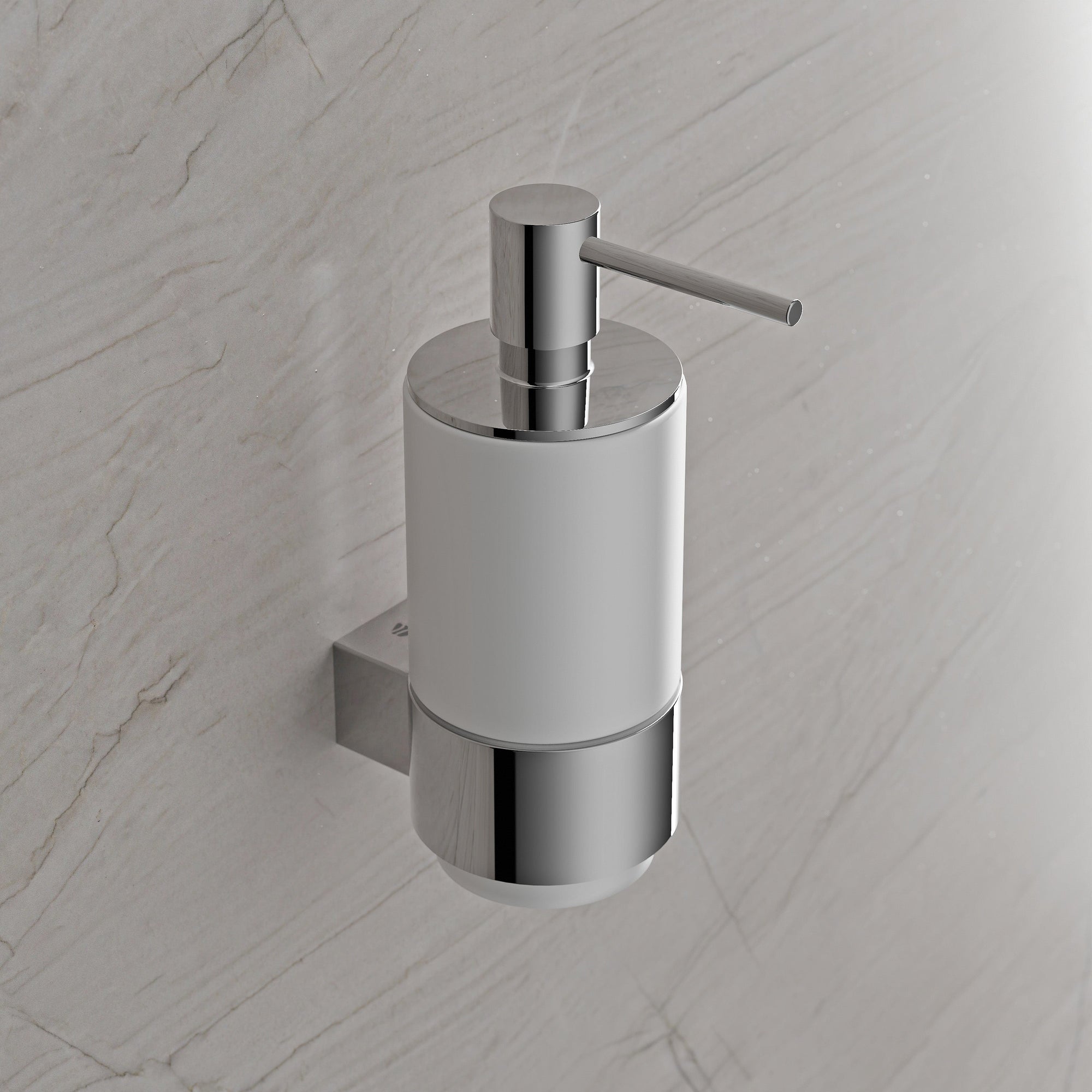 Distributeur de savon OLA - Céramique / Inox - env. 10 x 9,5 cm - couleur au choix