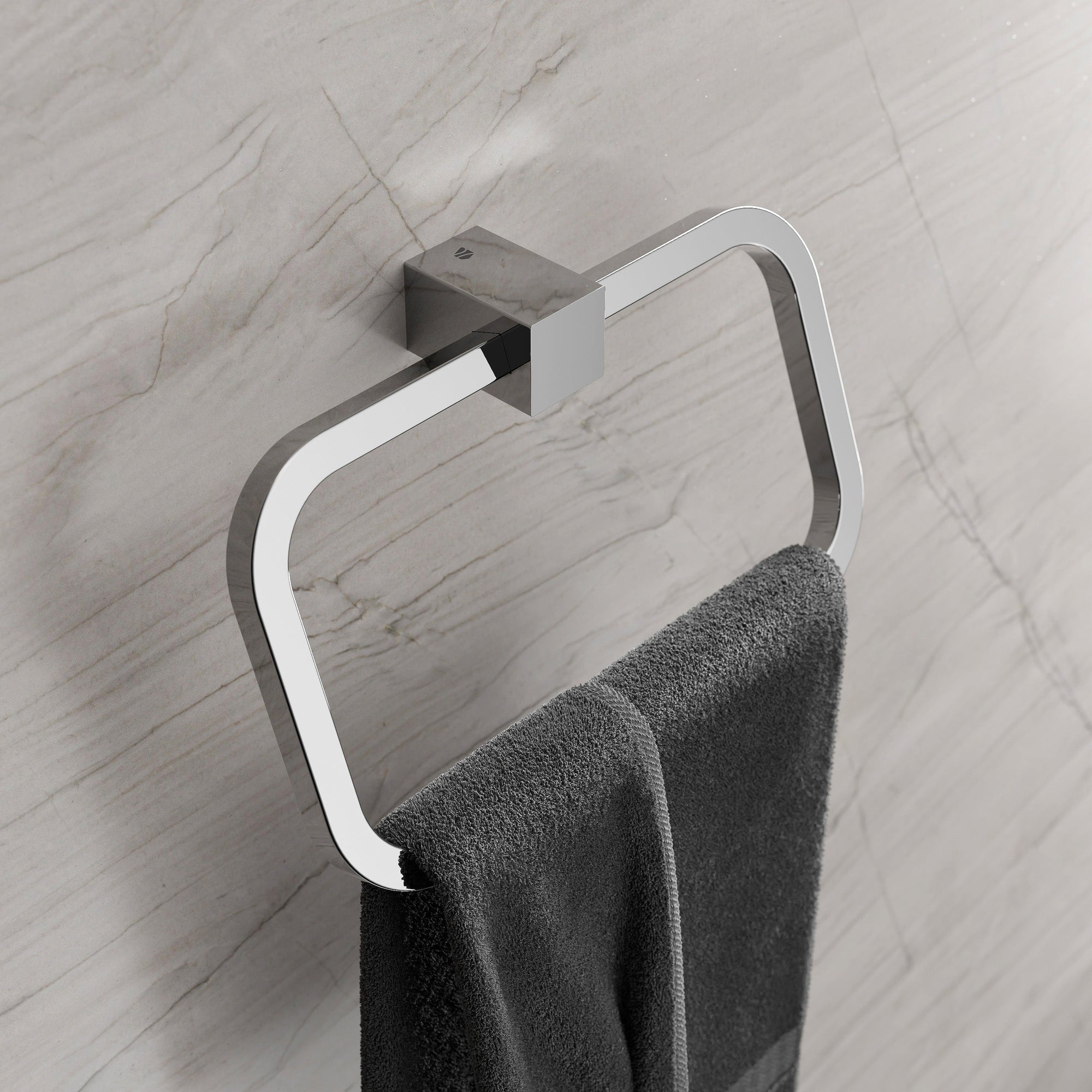 Anneau porte-serviettes OLA - Acier inoxydable - 23 x 9,3 cm - Carré - couleur au choix