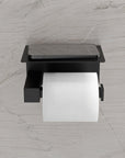 Porte-papier toilette OLA - avec tablette - Inox - env. 15,5 x 9,5 cm - Carré - couleur au choix