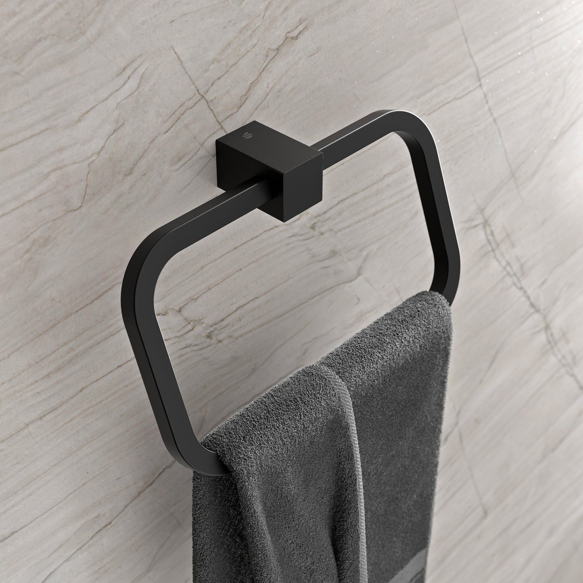 Anneau porte-serviettes OLA - Acier inoxydable - 23 x 9,3 cm - Carré - couleur au choix