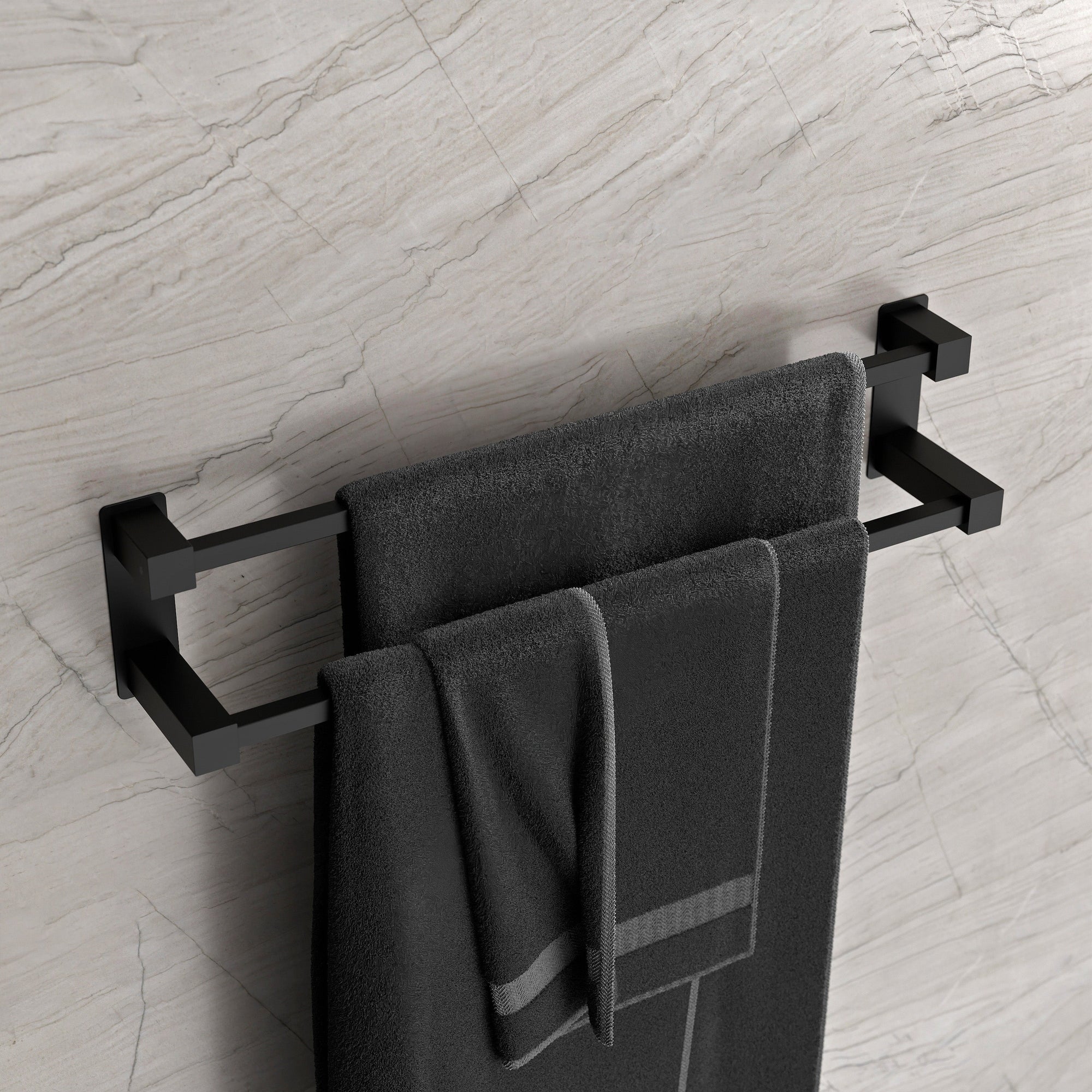 Porte-serviettes OLA - Inox - env. 64 x 11 cm - design angulaire - couleur au choix