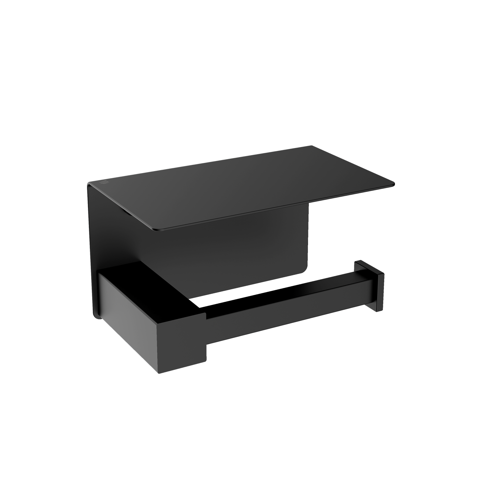 Porte-papier toilette OLA - avec tablette - Inox - env. 15,5 x 9,5 cm - Carré - couleur au choix