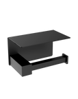 Porte-papier toilette OLA - avec tablette - Inox - env. 15,5 x 9,5 cm - Carré - couleur au choix