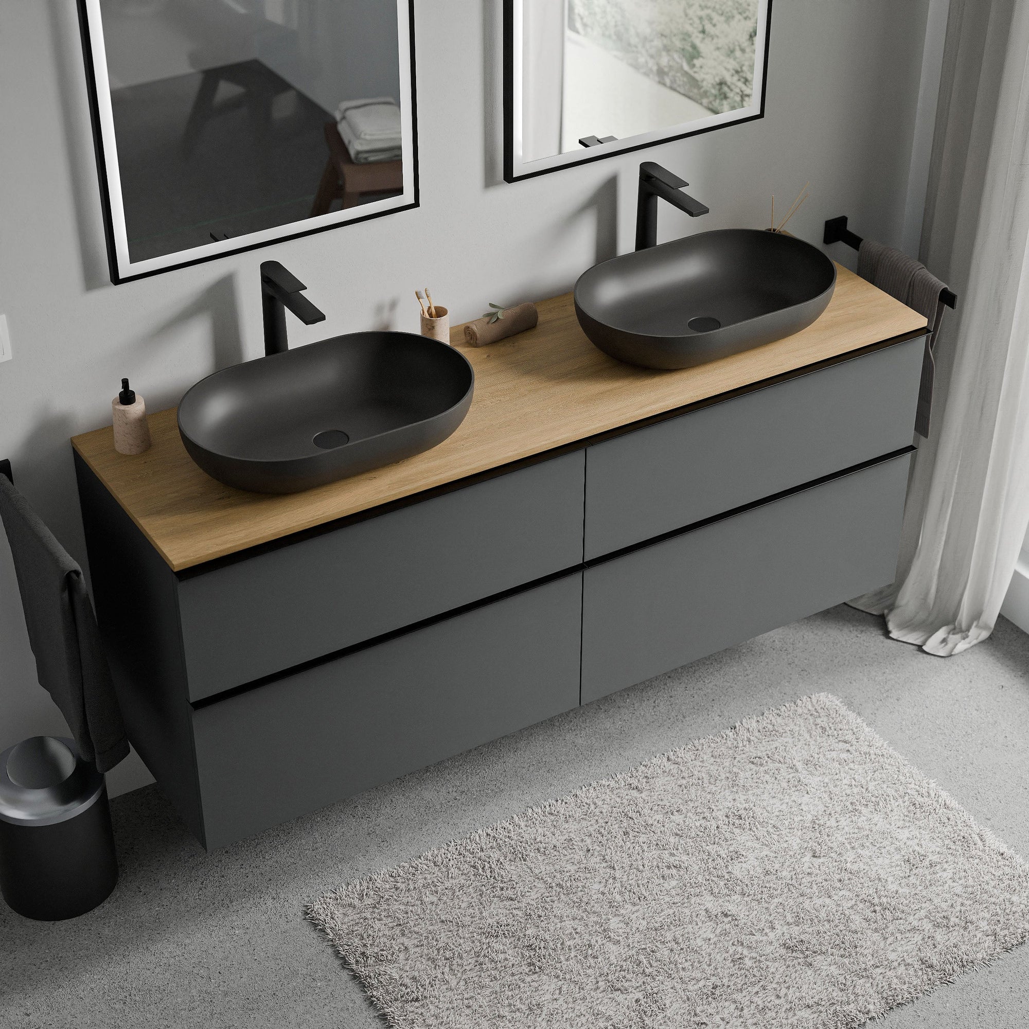 Meuble salle de bains LAVOA 160 cm