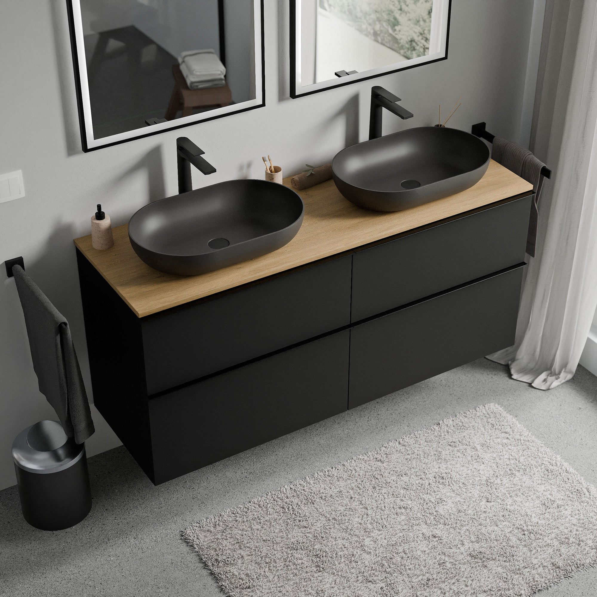 Meuble salle de bains LAVOA 140 cm