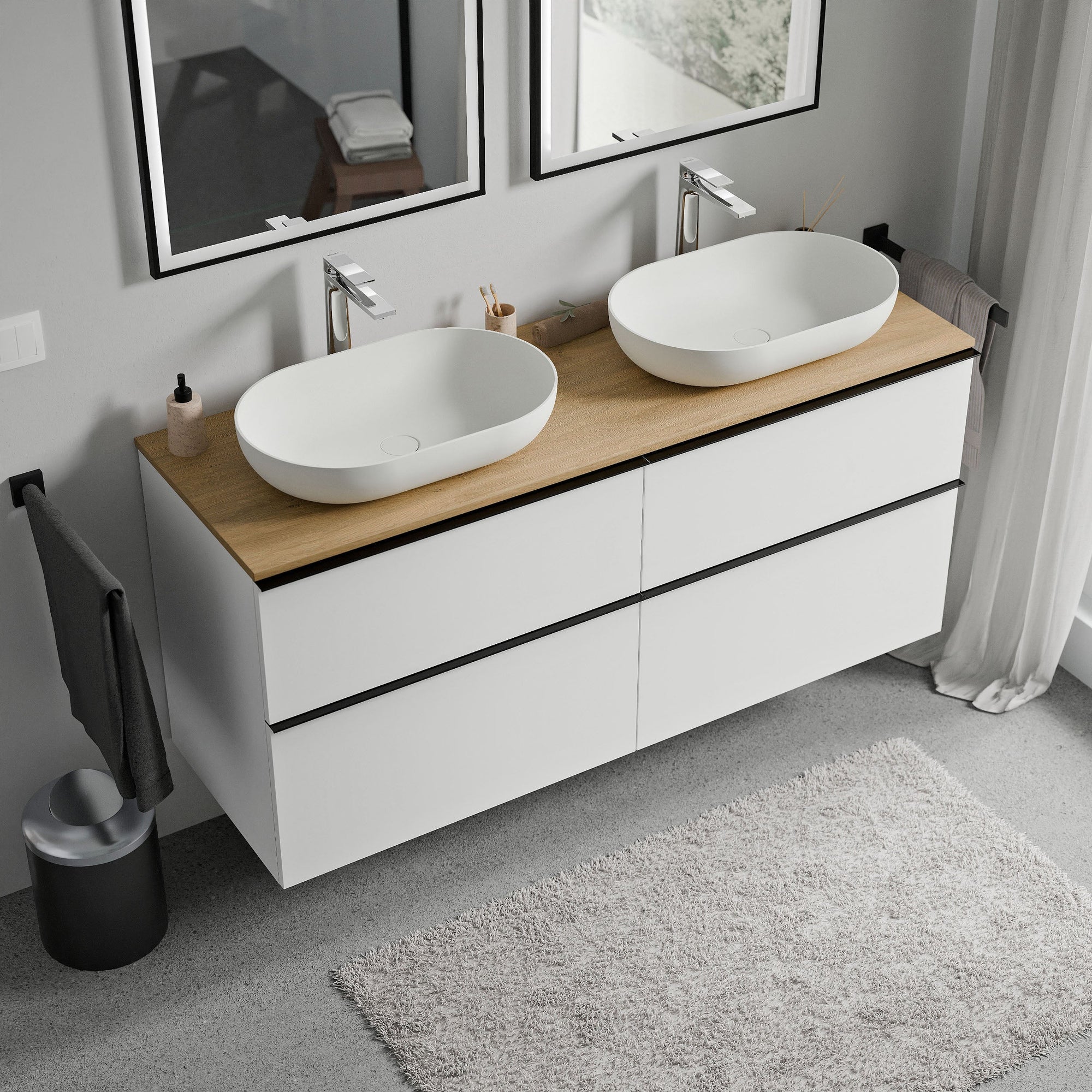 Meuble salle de bains LAVOA 140 cm