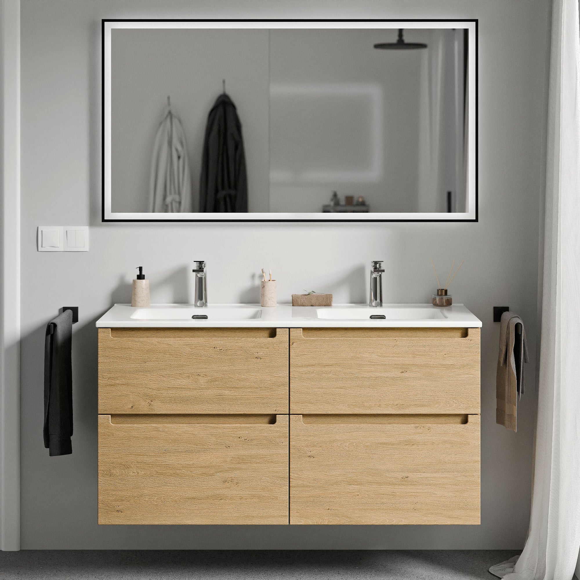 Ensemble de meubles de salle de bain VIREO 120 cm avec double vasque