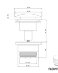 Bonde de vidage lavabo FLOWTEC avec trop-plein