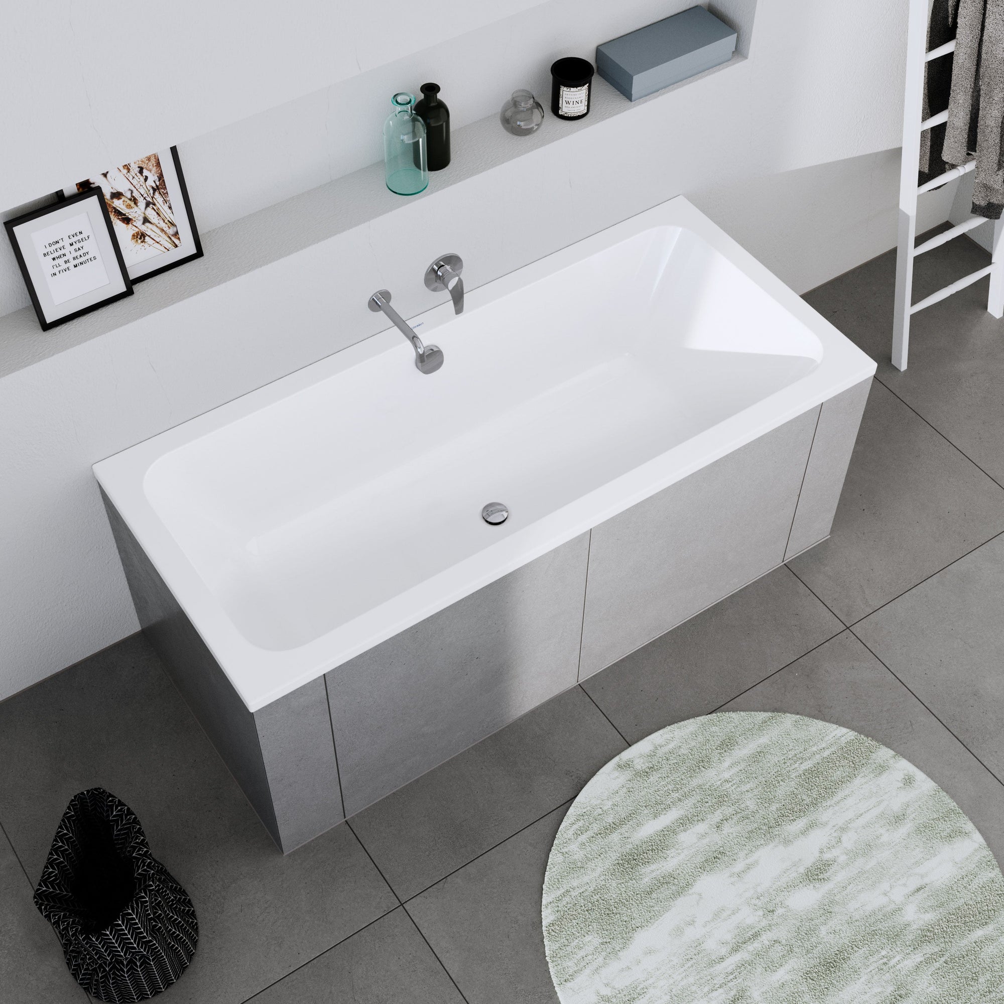 Baignoire rectangulaire Duravit DuraLavant, pour installation