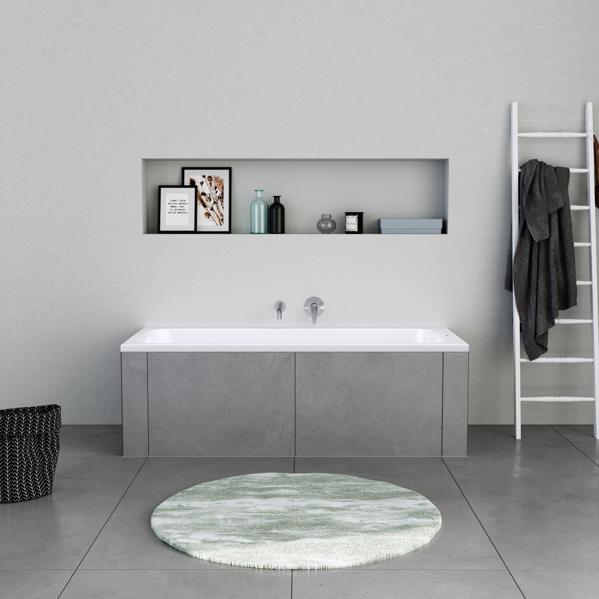 Baignoire rectangulaire Duravit DuraPecos avec une pente dorsale