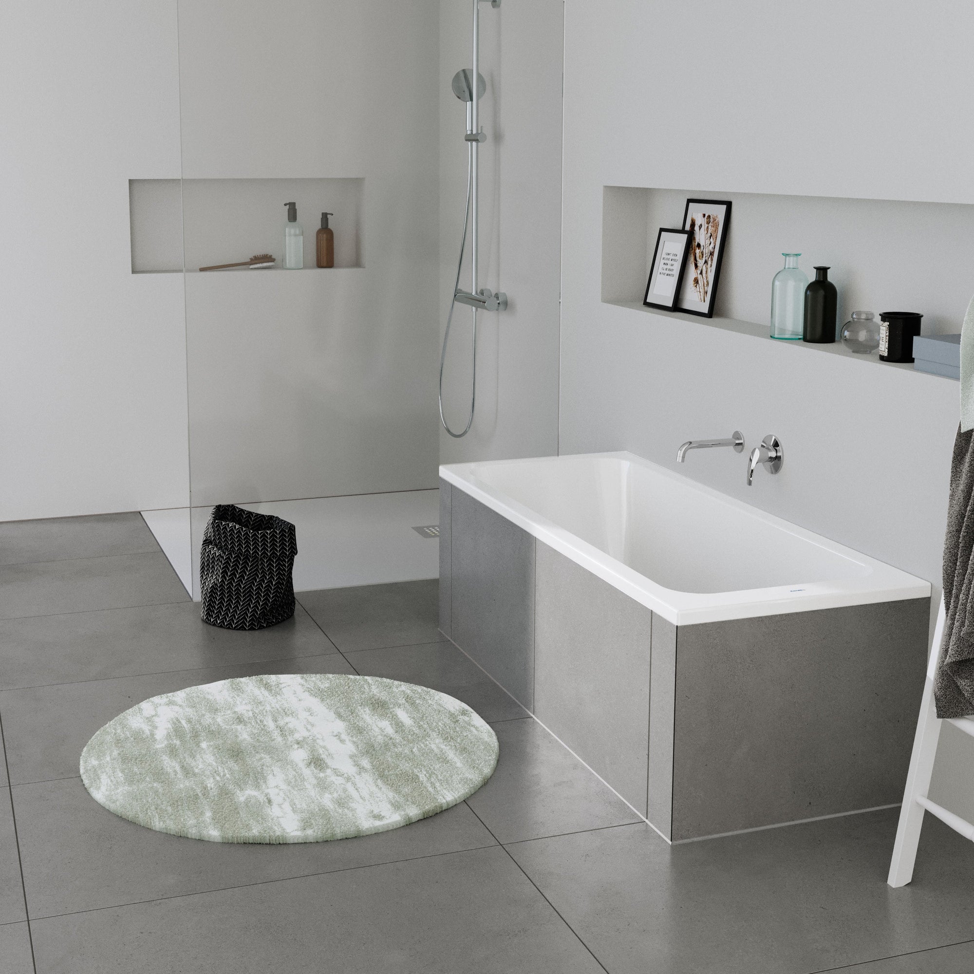Baignoire rectangulaire Duravit DuraPecos avec une pente dorsale