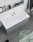 Baignoire rectangulaire Duravit DuraPecos avec une pente dorsale
