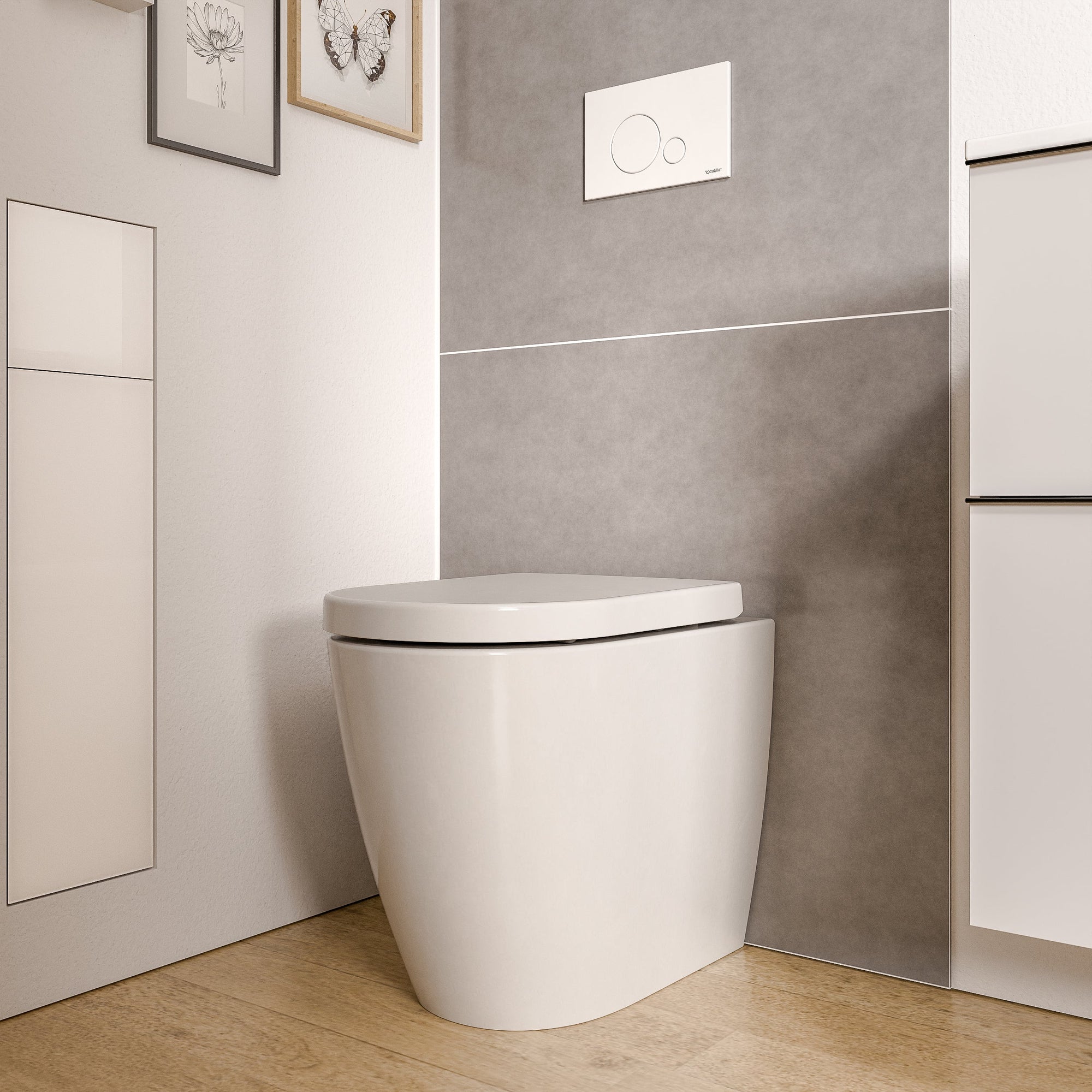 WC au sol VIREO Blanc