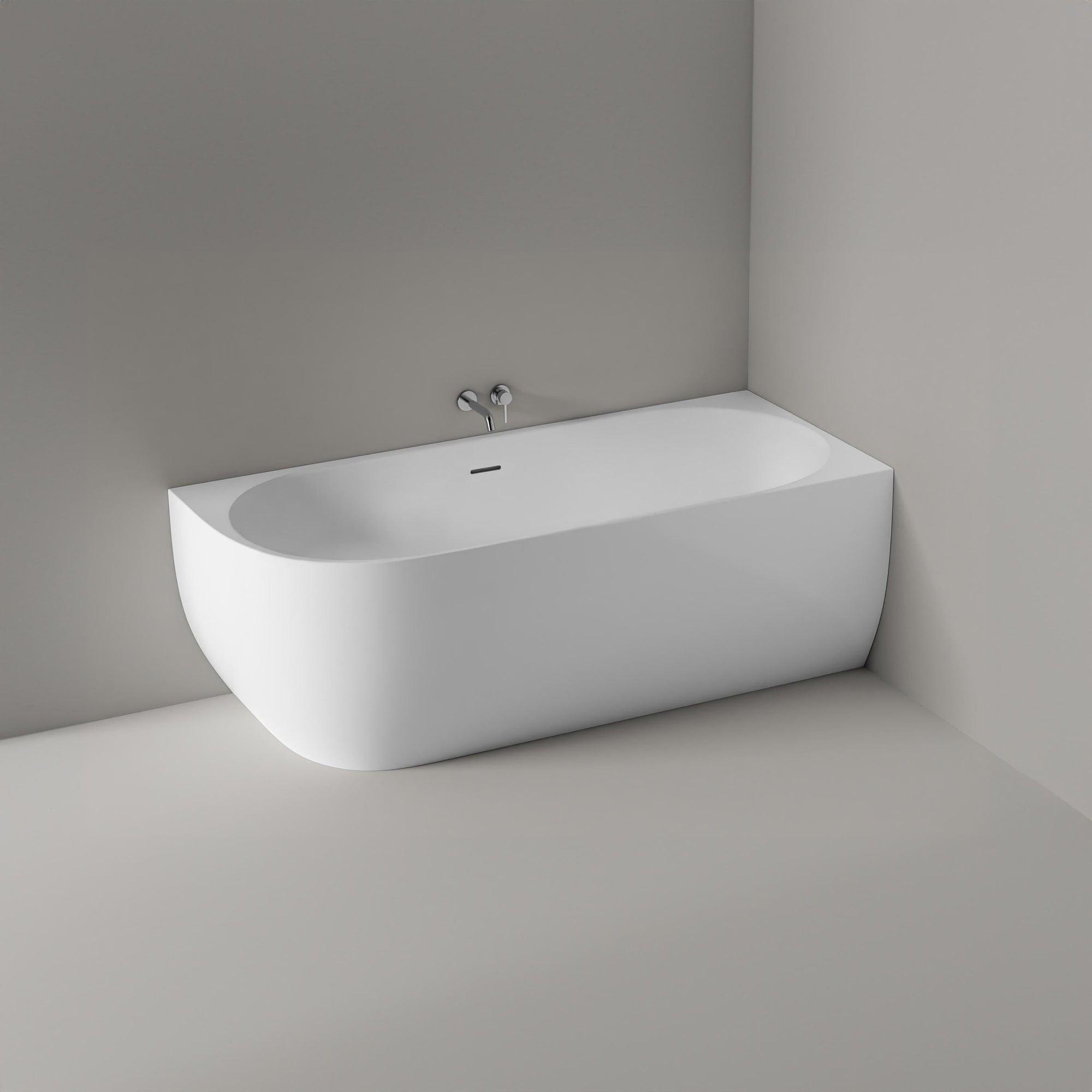 Baignoire d'angle semi-îlot LENA CORNER