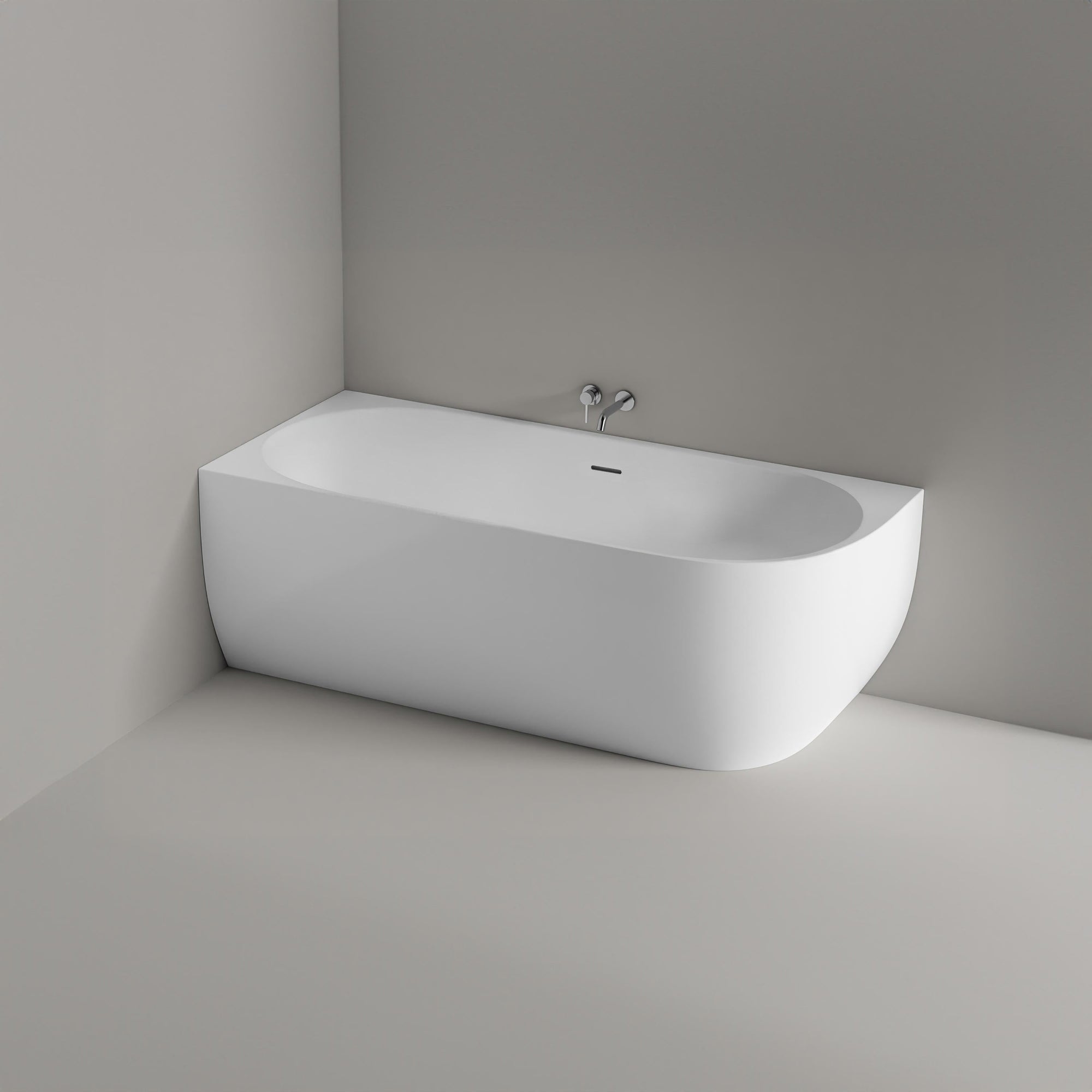 Baignoire d'angle semi-îlot LENA CORNER