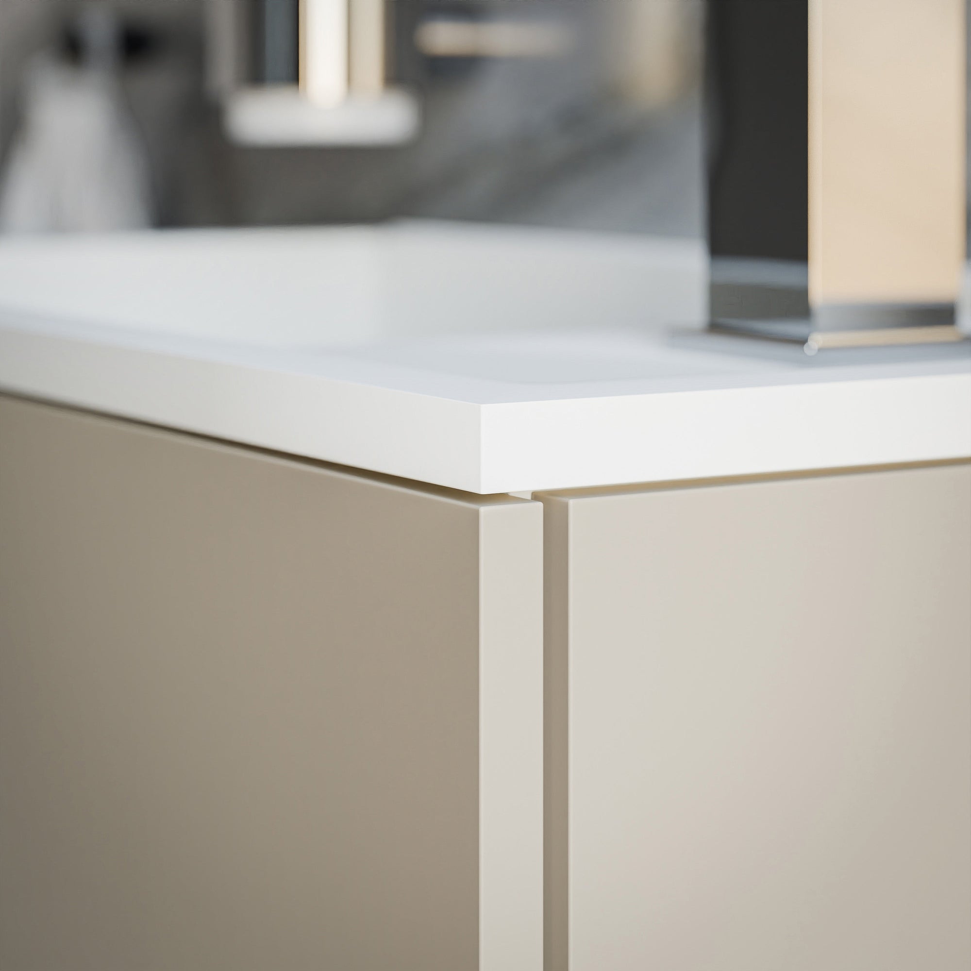 Ensemble de meubles de salle de bains KONDA 50 cm avec lavabo en résine minérale