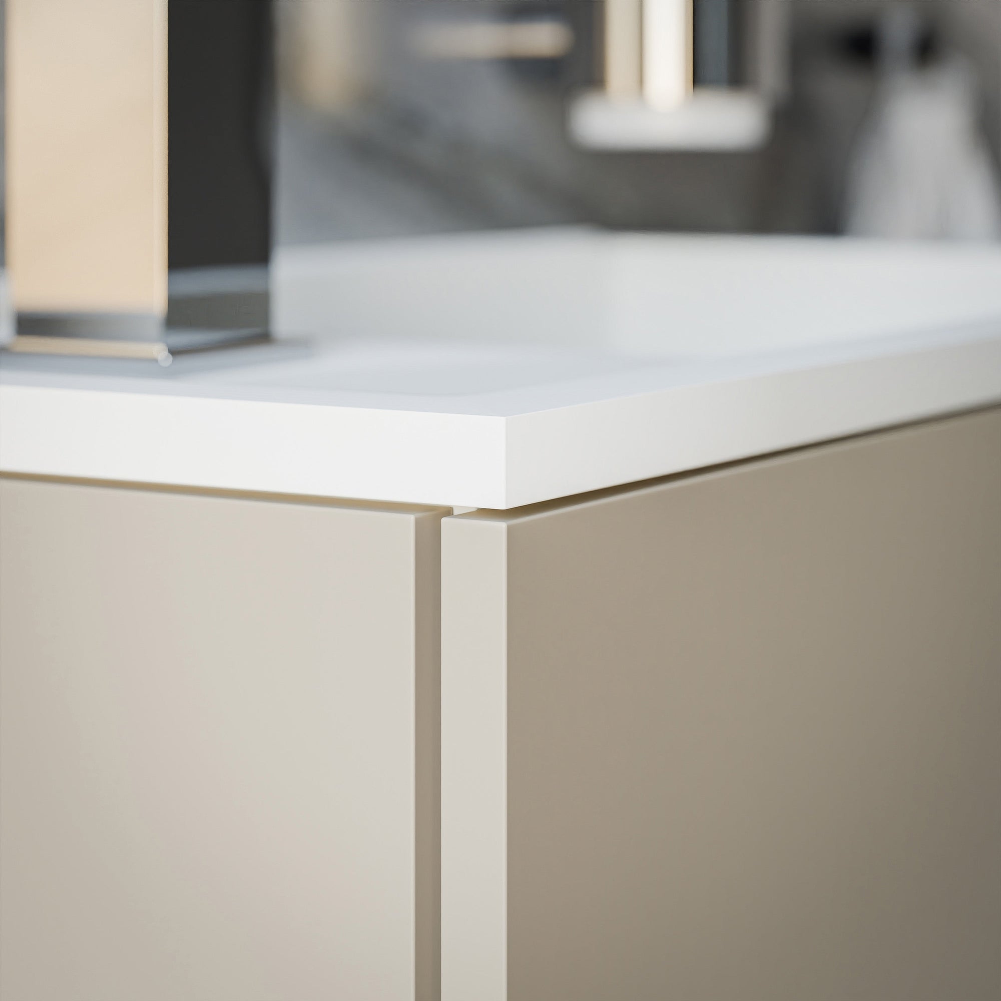 Ensemble de meubles de salle de bain KONDA 50 cm avec lavabo en marbre minéral