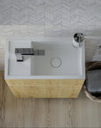 Ensemble de meubles de salle de bain KONDA 50 cm avec lavabo en marbre minéral