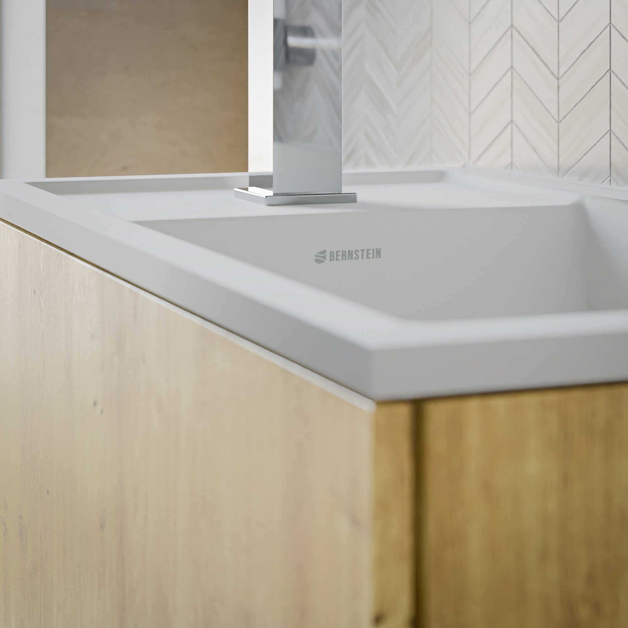 Ensemble de meubles de salle de bain KONDA 50 cm avec lavabo en marbre minéral