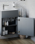Ensemble de meubles de salle de bain KONDA 50 cm avec lavabo en marbre minéral