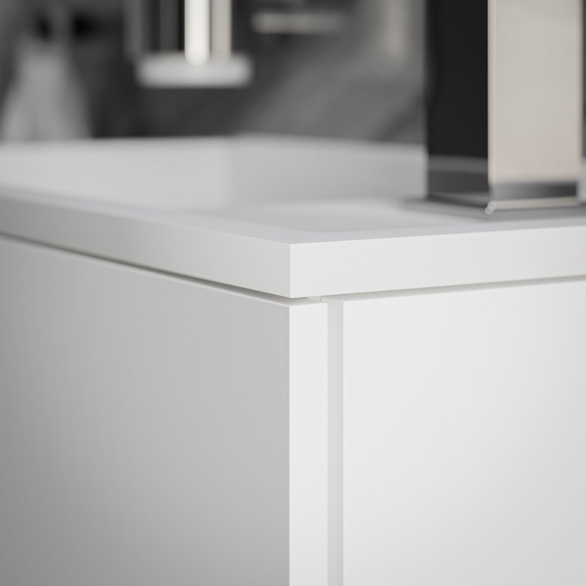 Ensemble de meubles de salle de bains KONDA 50 cm avec lavabo en résine minérale