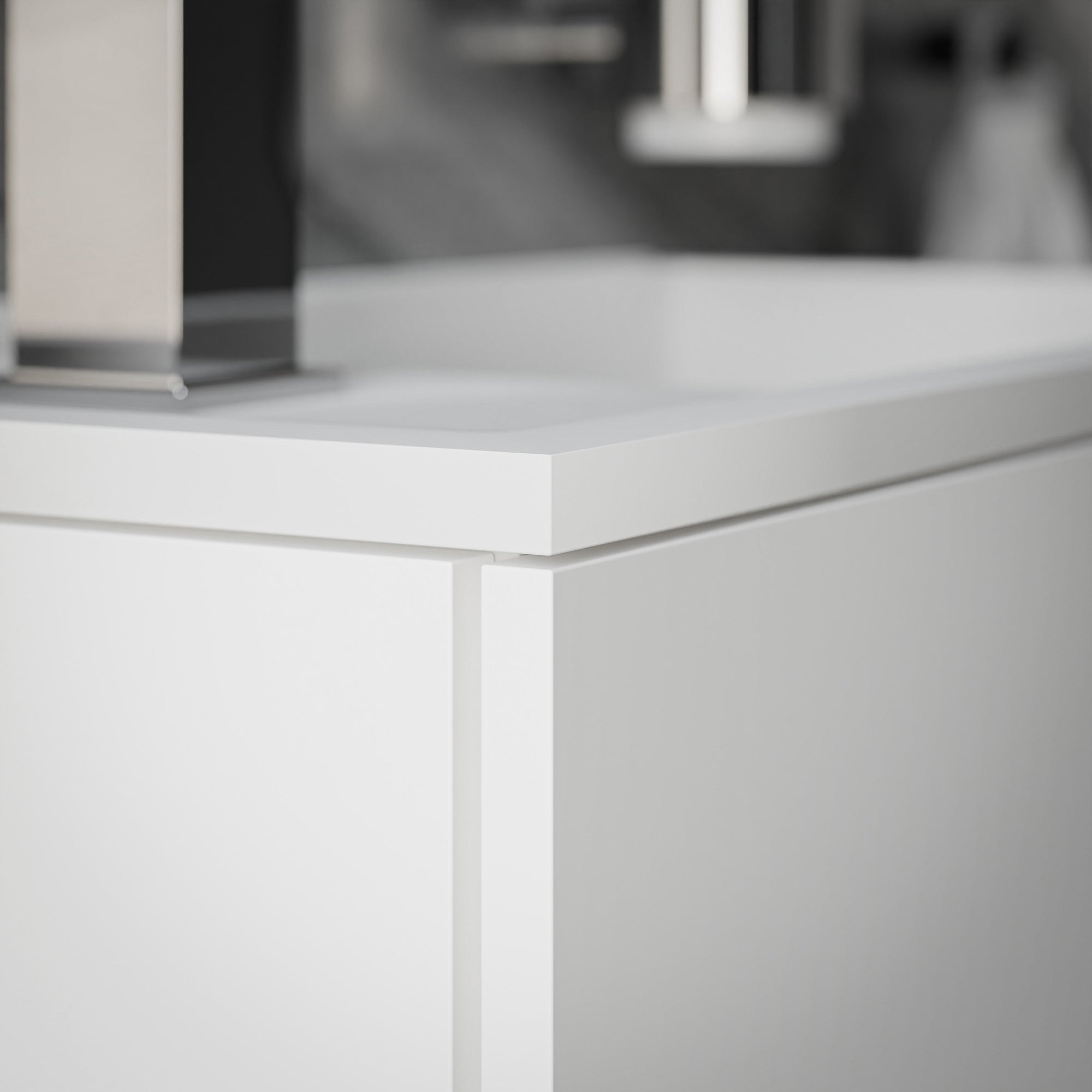 Ensemble de meubles de salle de bain KONDA 50 cm avec lavabo en marbre minéral