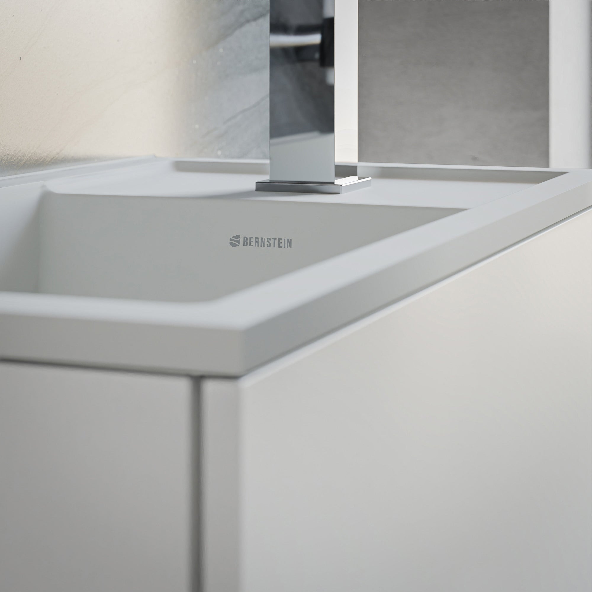 Ensemble de meubles de salle de bains KONDA 50 cm avec lavabo en résine minérale