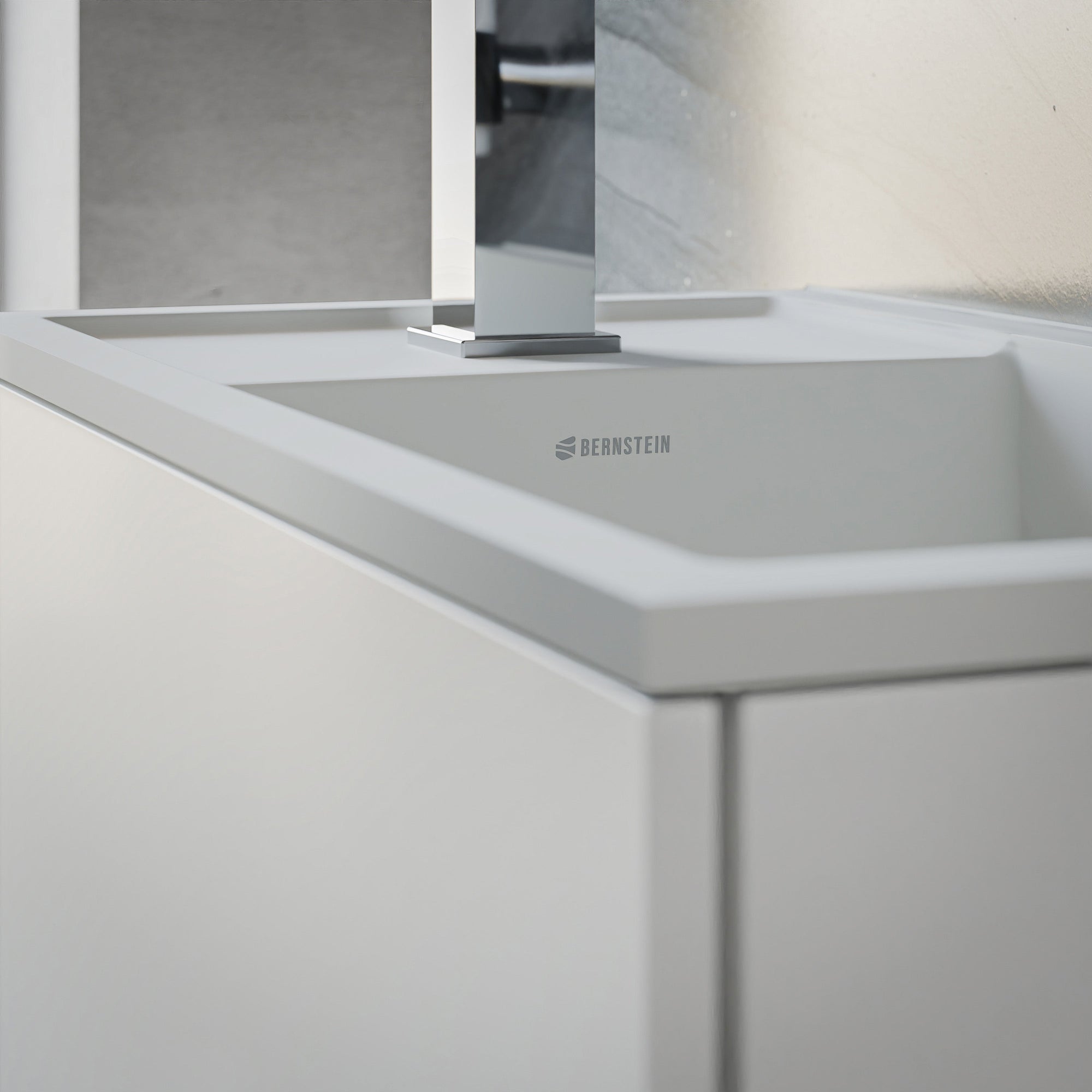 Ensemble de meubles de salle de bain KONDA 50 cm avec lavabo en marbre minéral