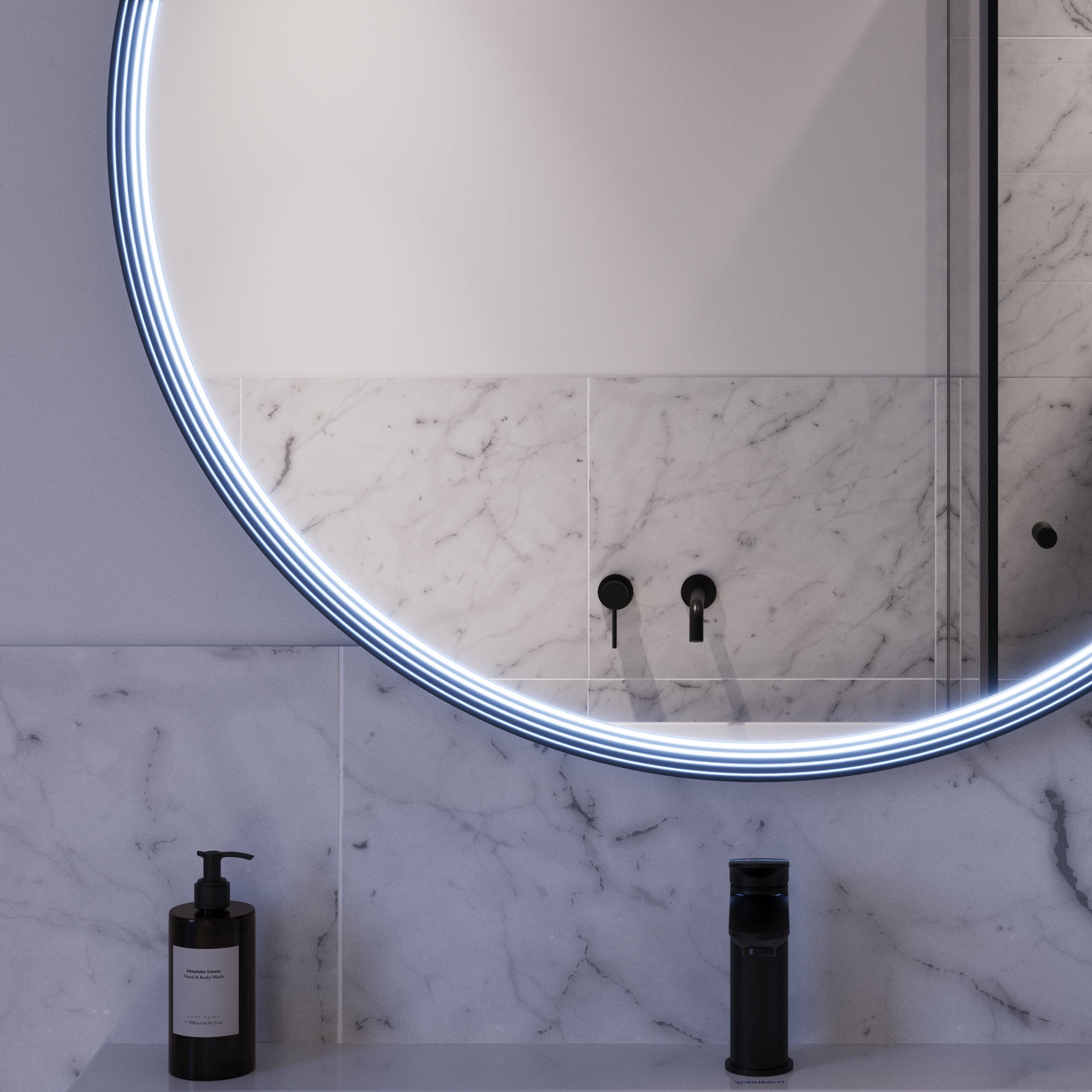Miroir salle de bain LED BELDIVO rond - 100 cm