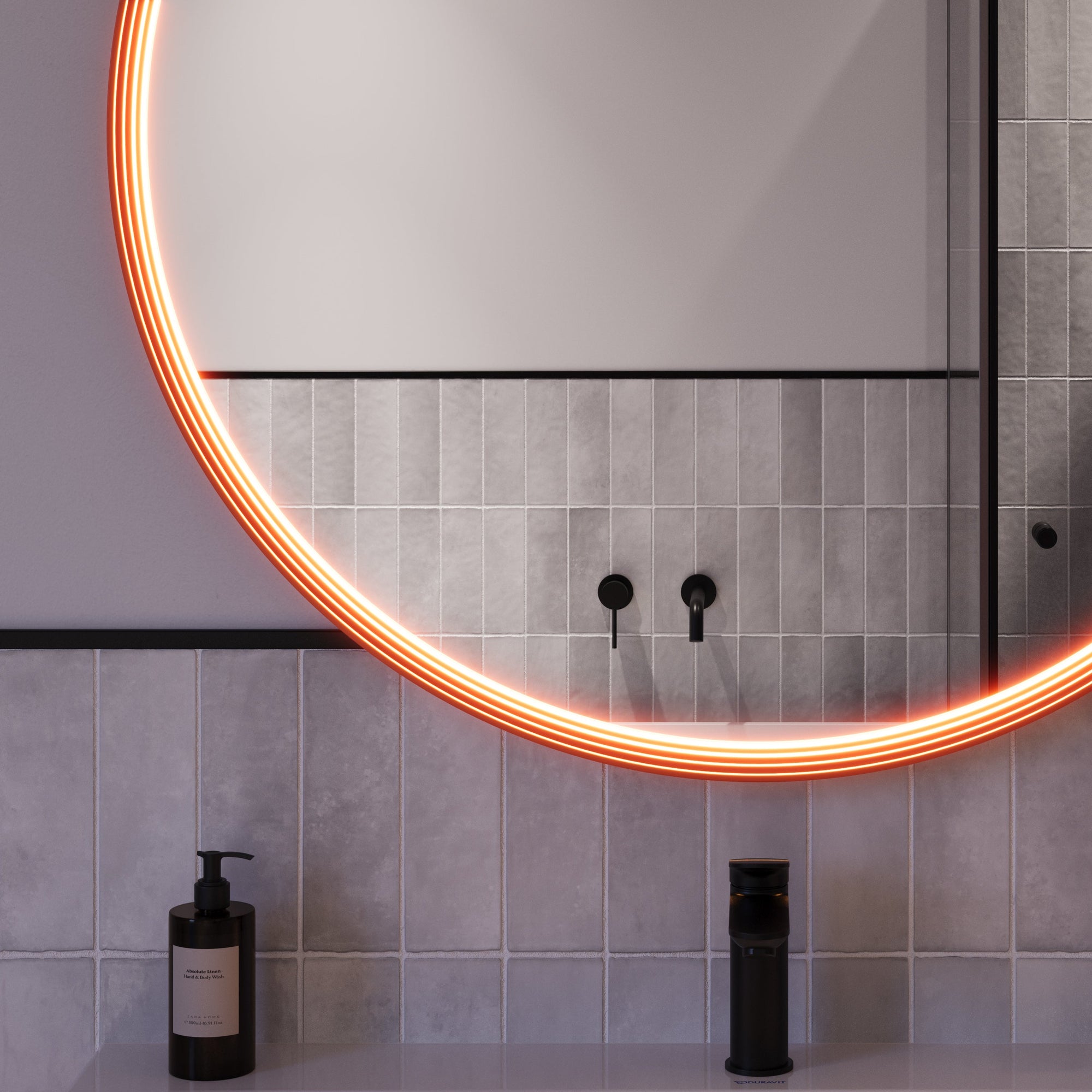 Miroir salle de bain LED BELDIVO rond - 100 cm