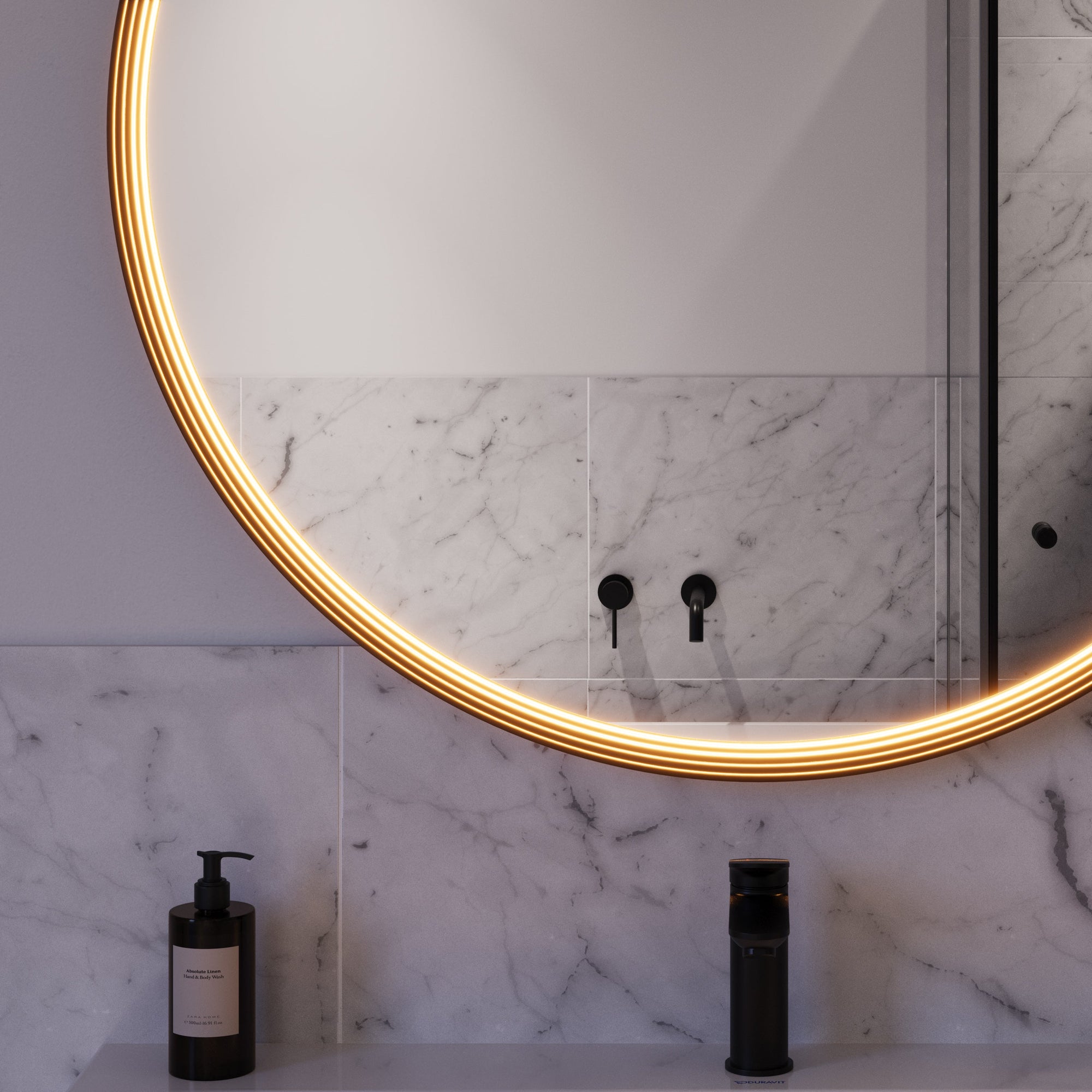 Miroir salle de bain LED BELDIVO rond - 100 cm