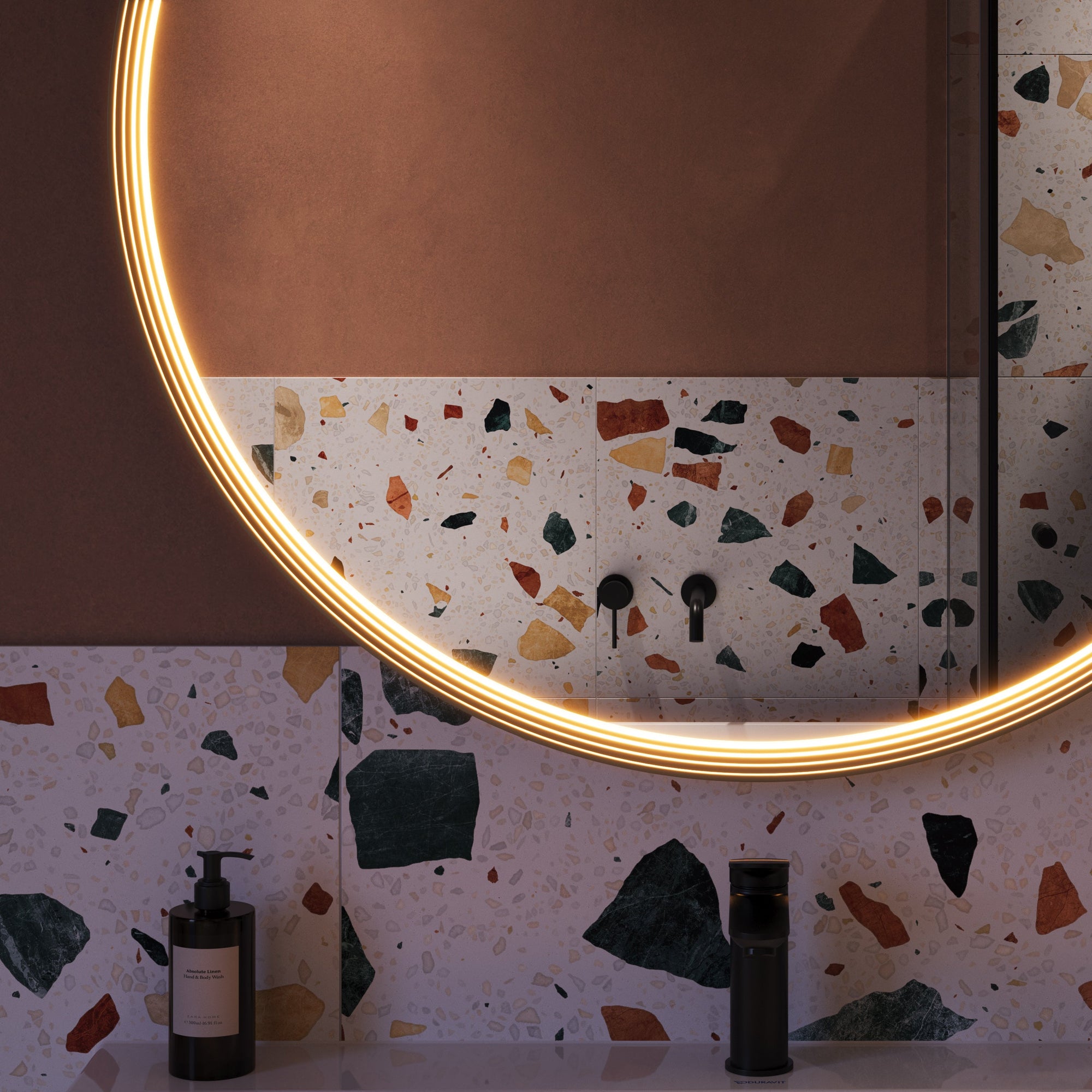 Miroir salle de bain LED BELDIVO rond - 100 cm