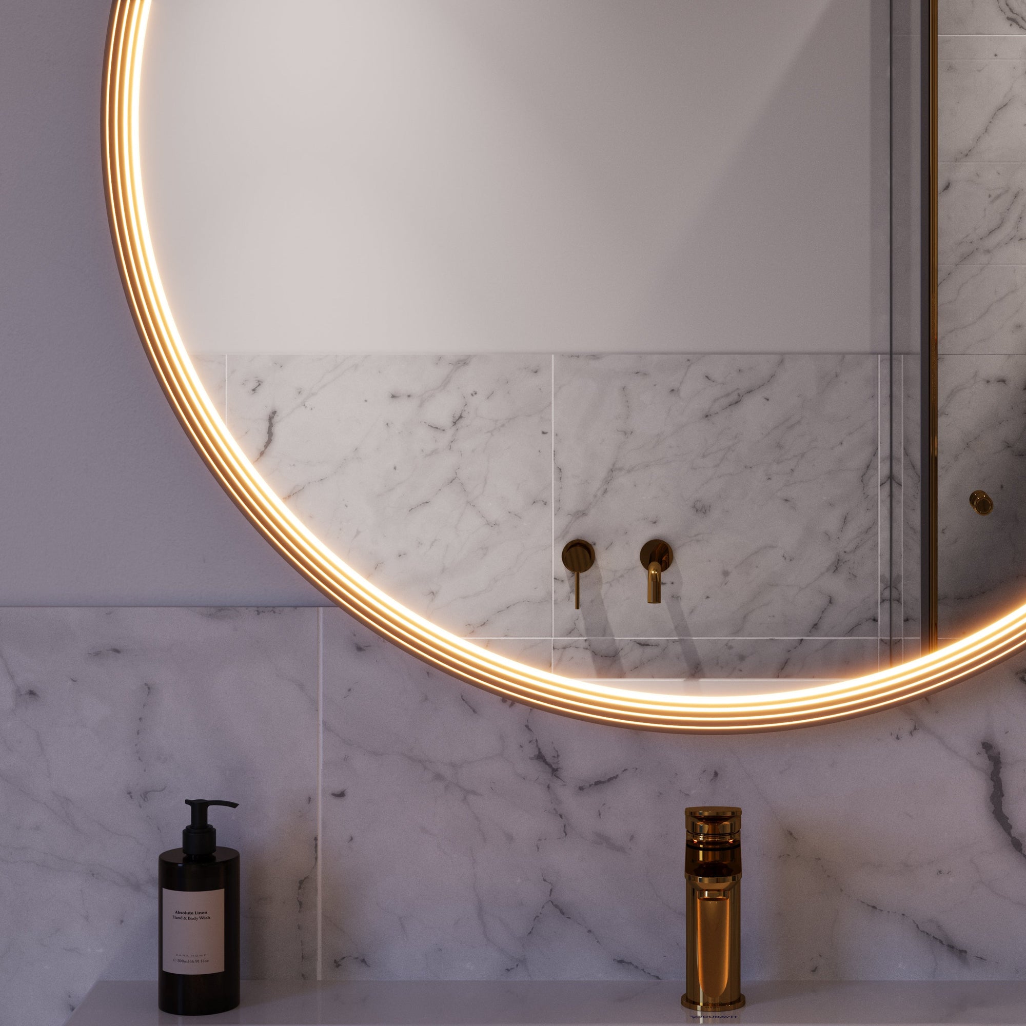 Miroir salle de bain LED BELDIVO rond - 100 cm