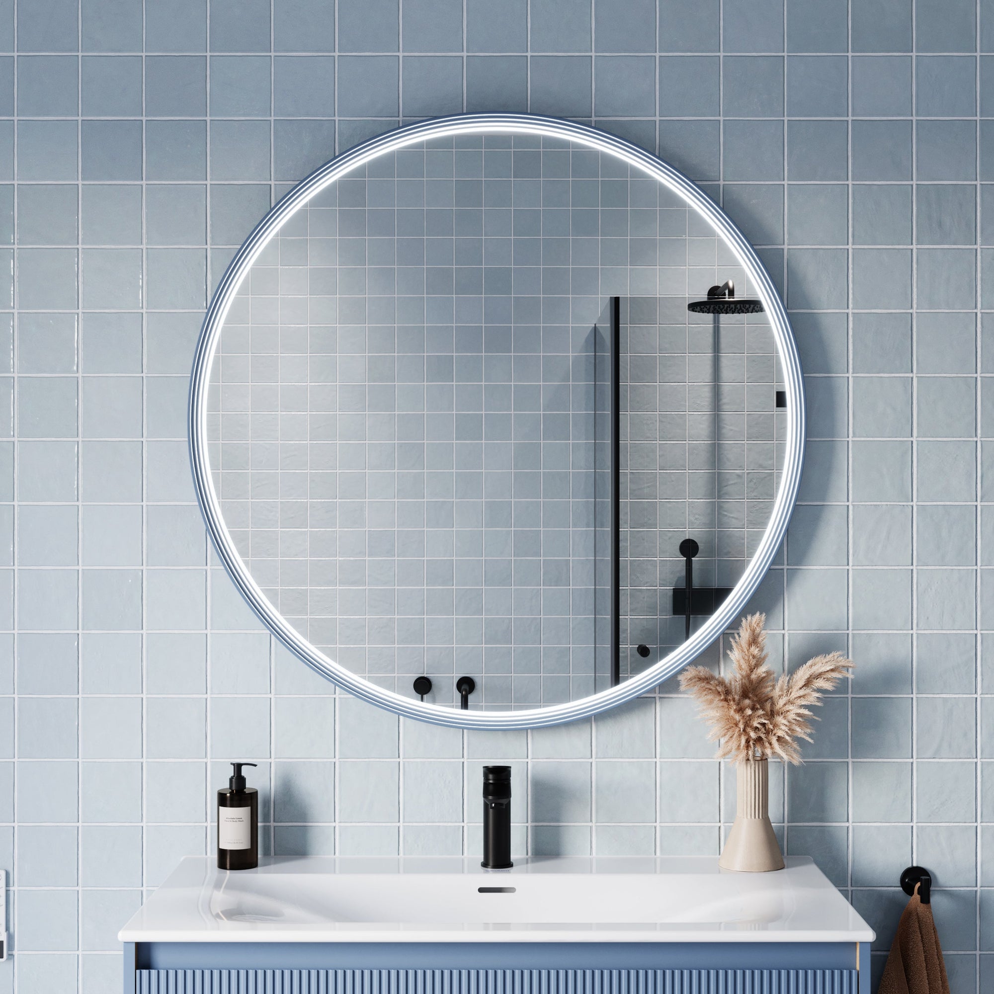 Miroir salle de bain LED BELDIVO rond - 100 cm