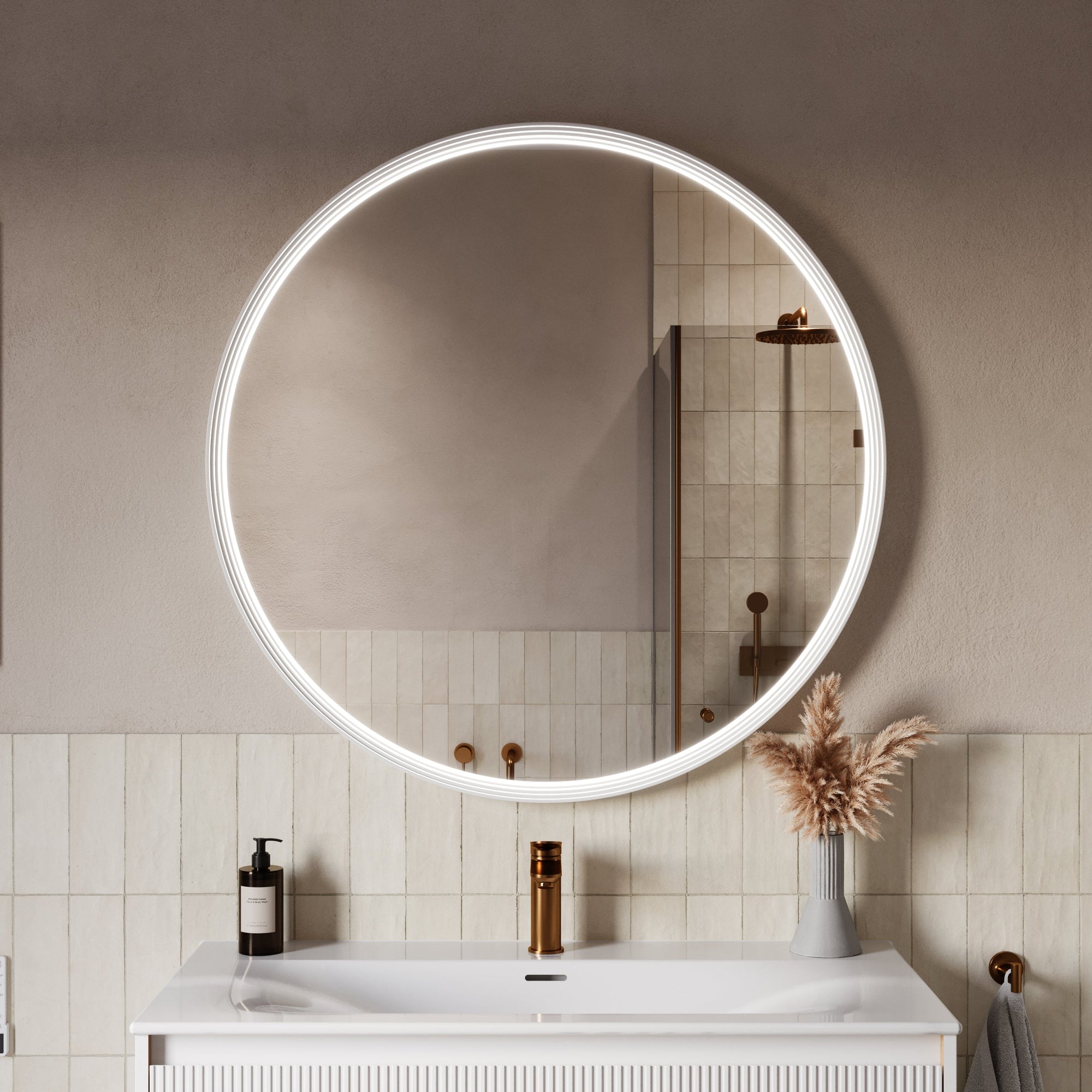 Miroir salle de bain LED BELDIVO rond - 100 cm