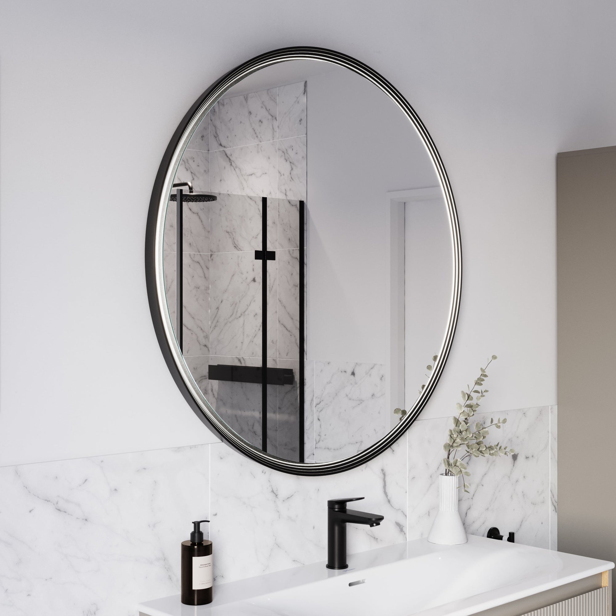 Miroir salle de bain LED BELDIVO rond - 100 cm