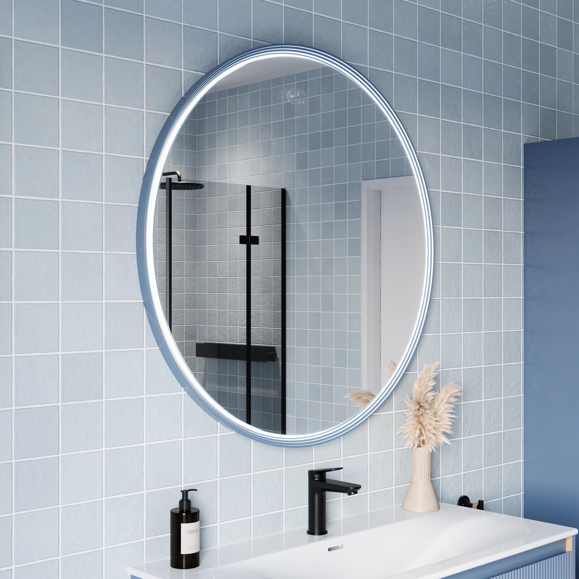 Miroir salle de bain LED BELDIVO rond - 100 cm