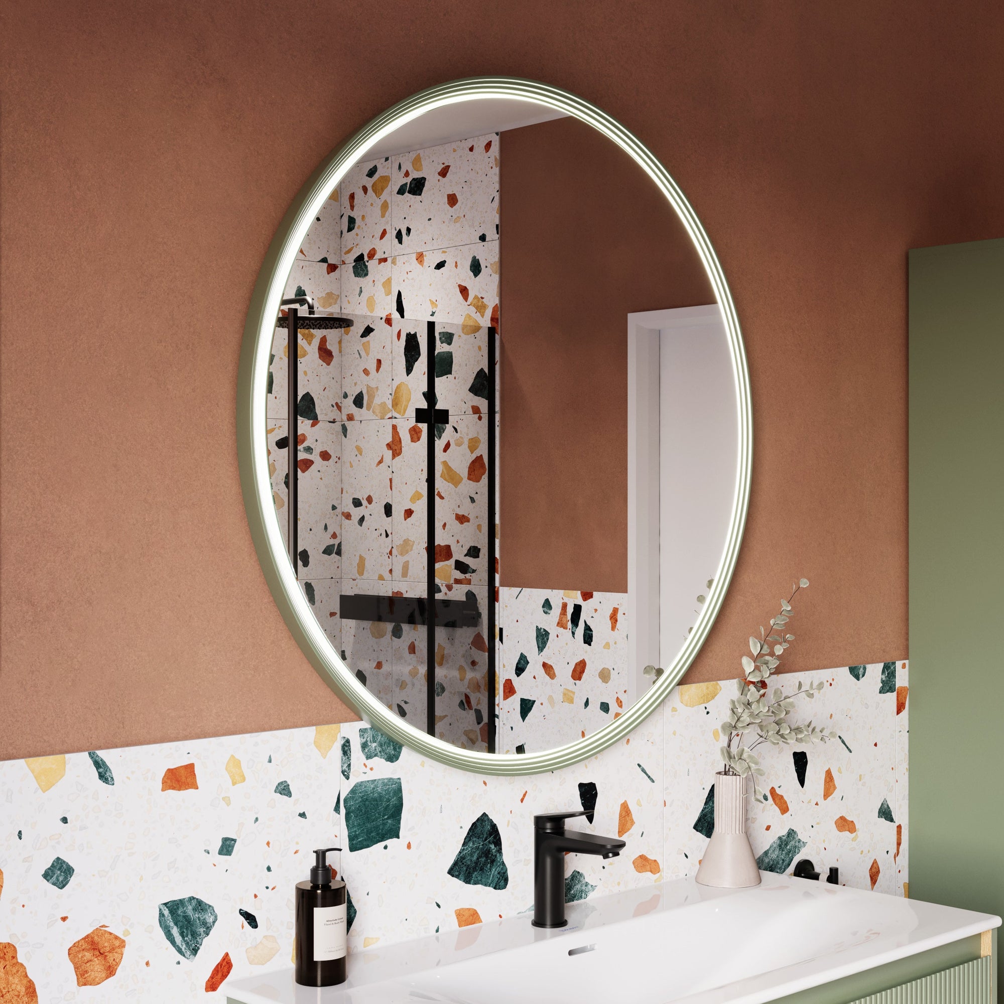 Miroir salle de bain LED BELDIVO rond - 100 cm
