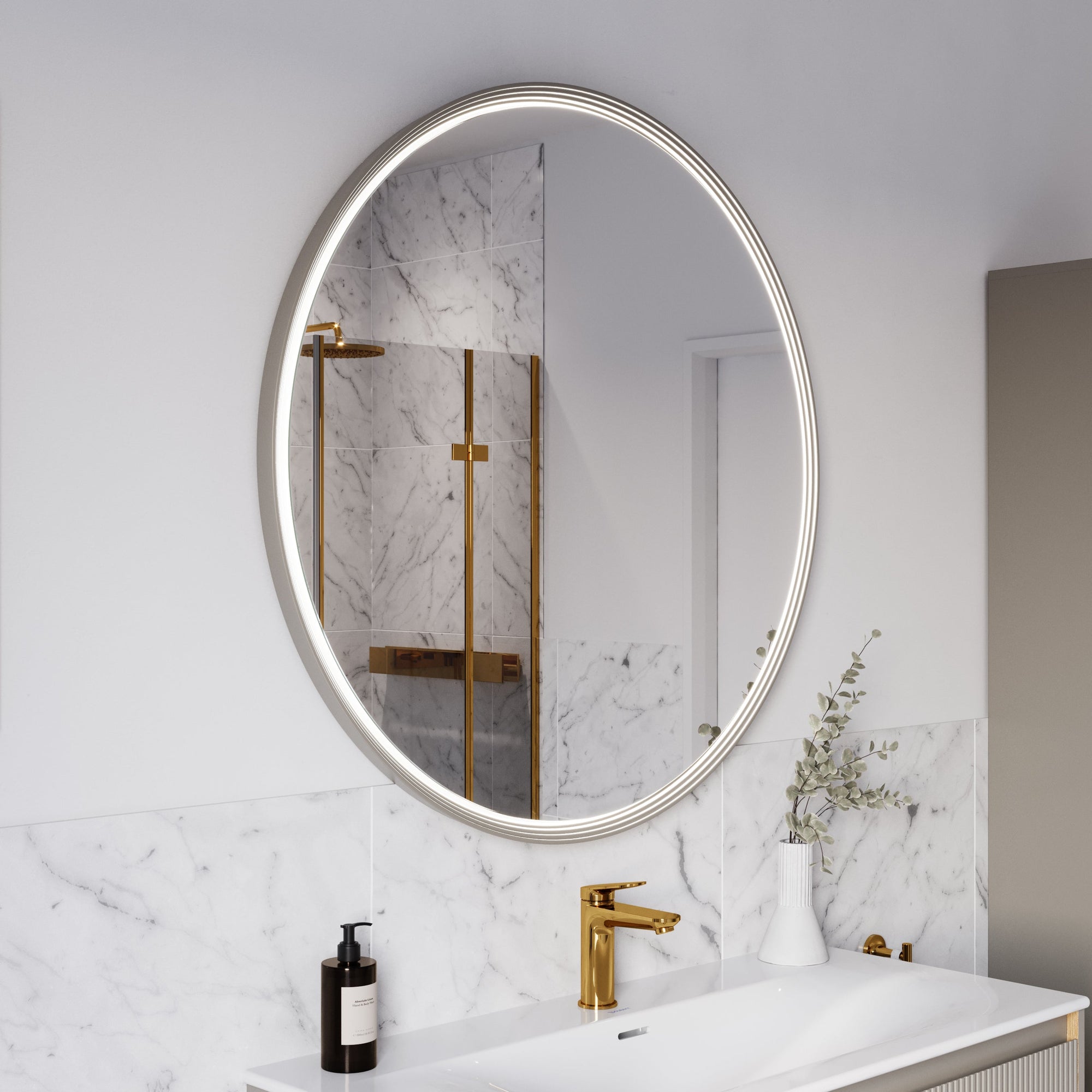 Miroir salle de bain LED BELDIVO rond - 100 cm