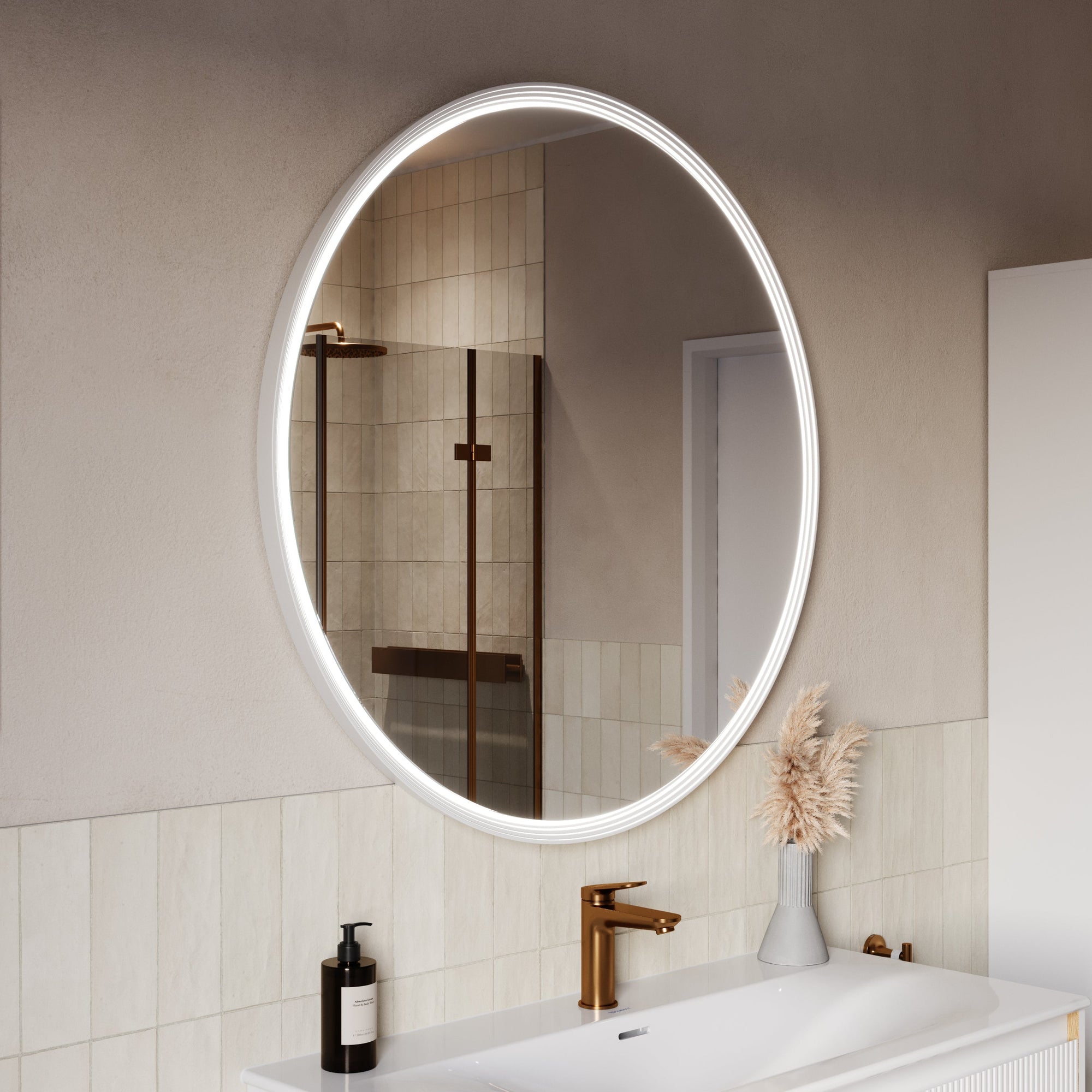 Miroir salle de bain LED BELDIVO rond - 100 cm