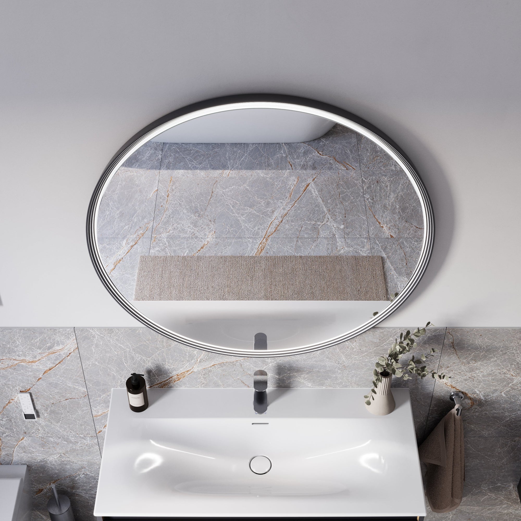 Miroir salle de bain LED BELDIVO rond - 100 cm