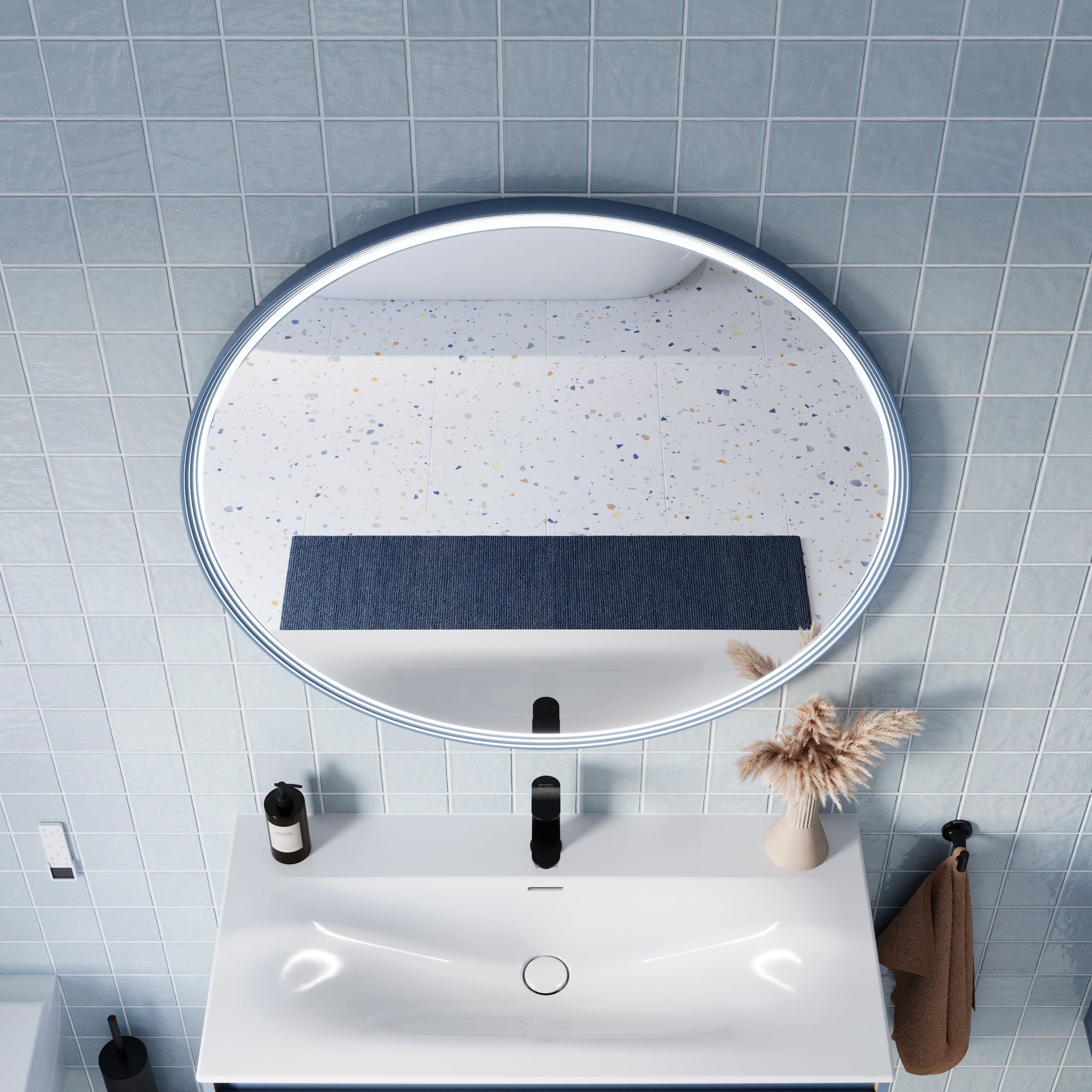 Miroir salle de bain LED BELDIVO rond - 100 cm