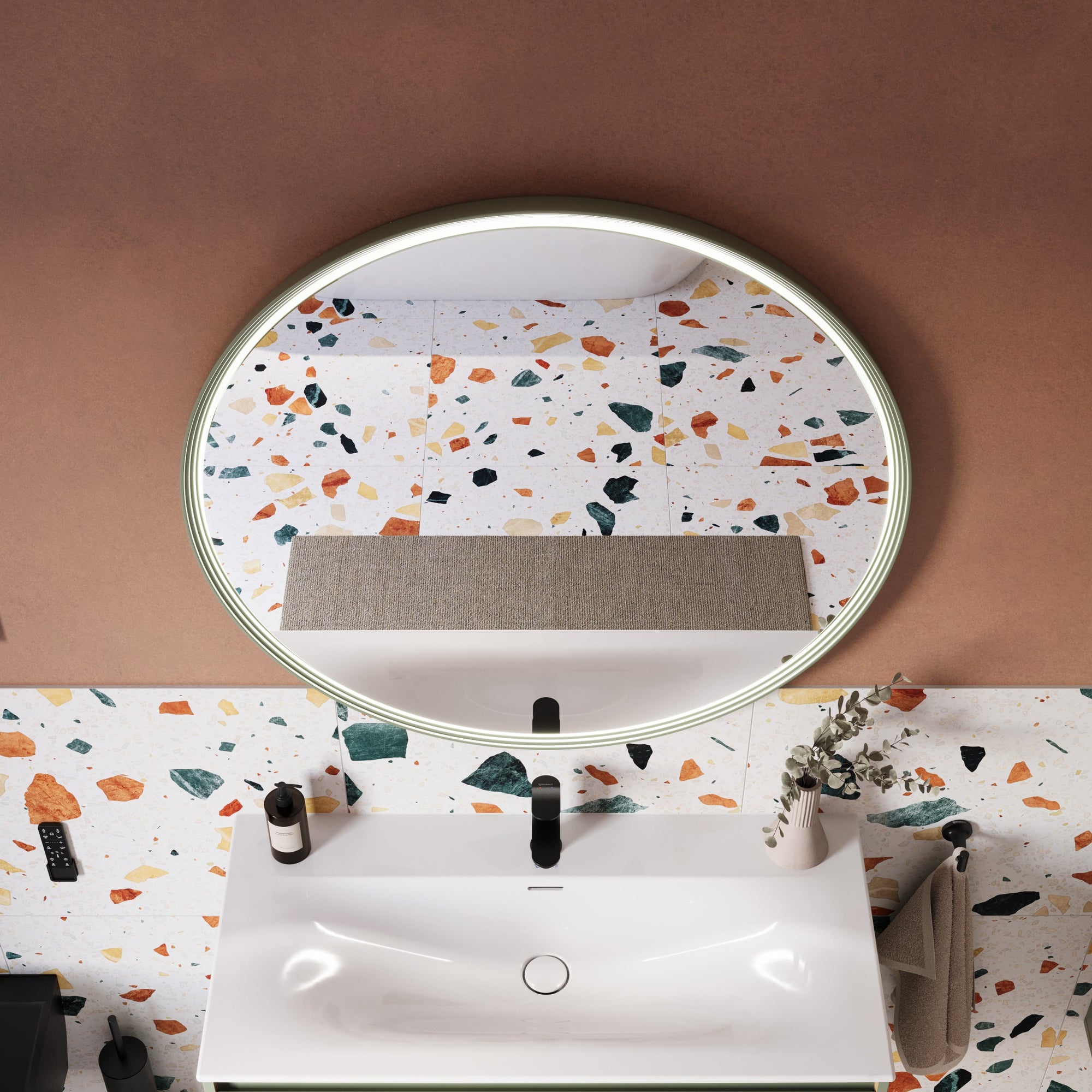 Miroir salle de bain LED BELDIVO rond - 100 cm