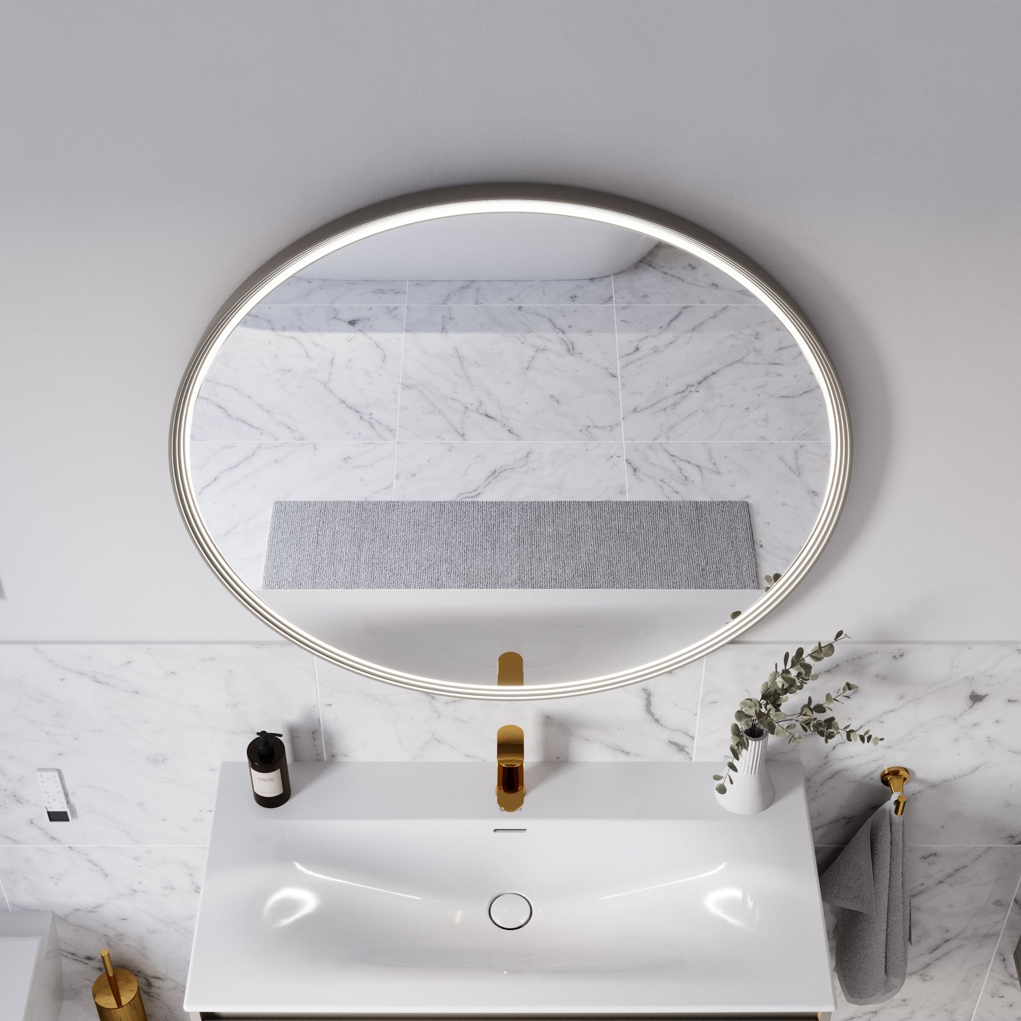 Miroir salle de bain LED BELDIVO rond - 100 cm
