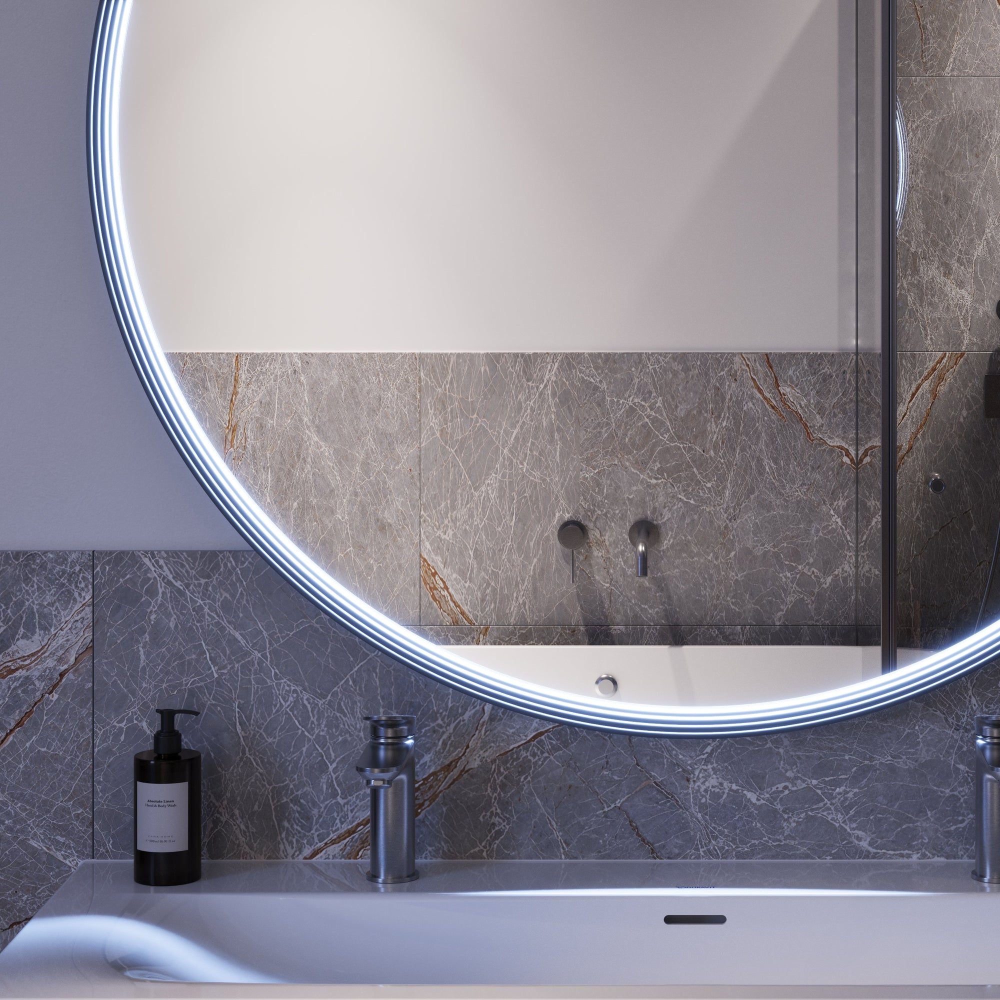 Miroir salle de bain LED BELDIVO rond - 120 cm