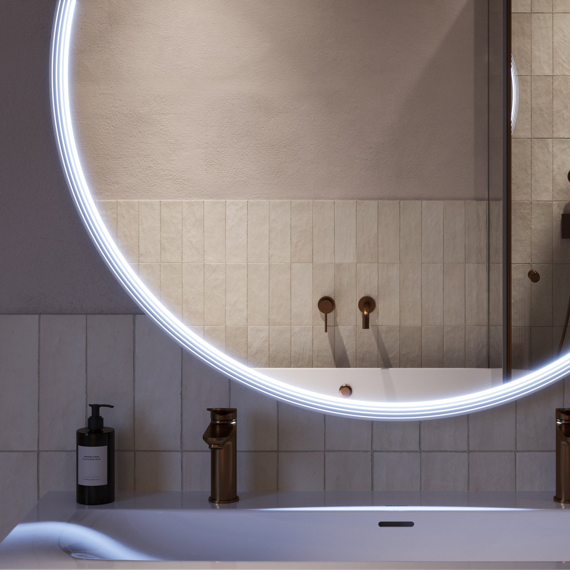 Miroir salle de bain LED BELDIVO rond - 120 cm