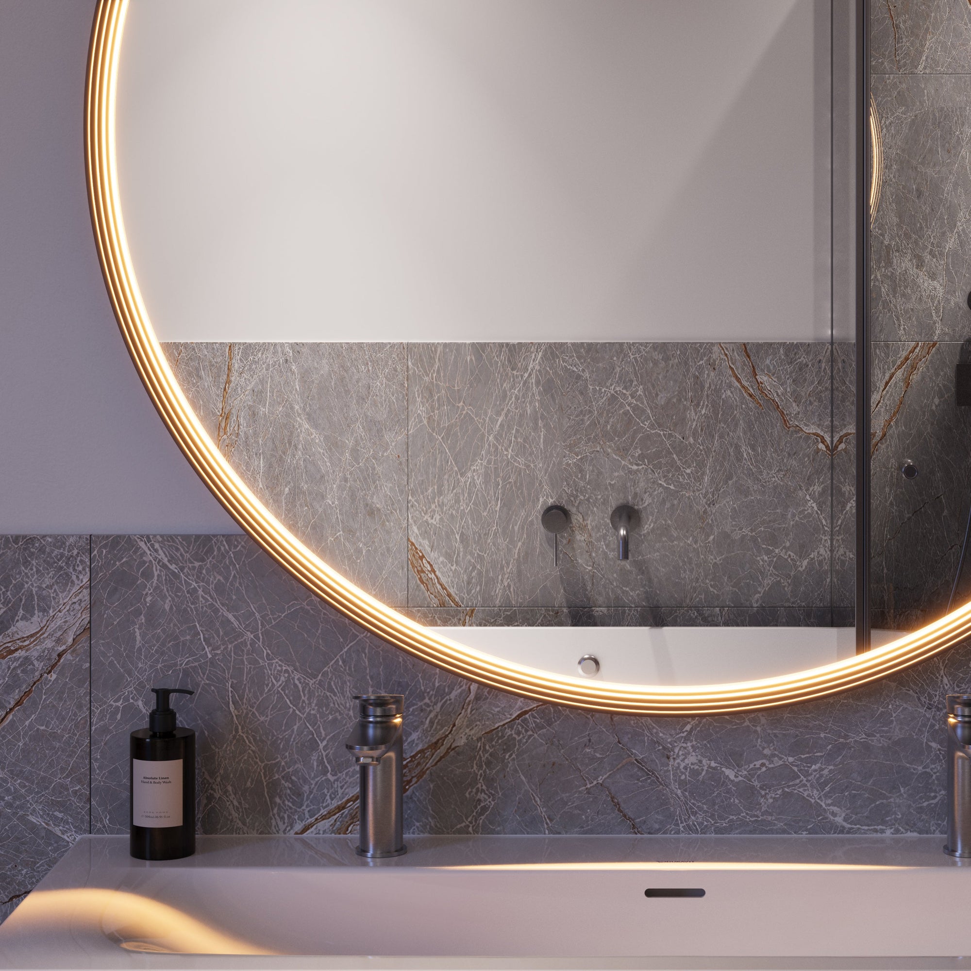 Miroir salle de bain LED BELDIVO rond - 120 cm