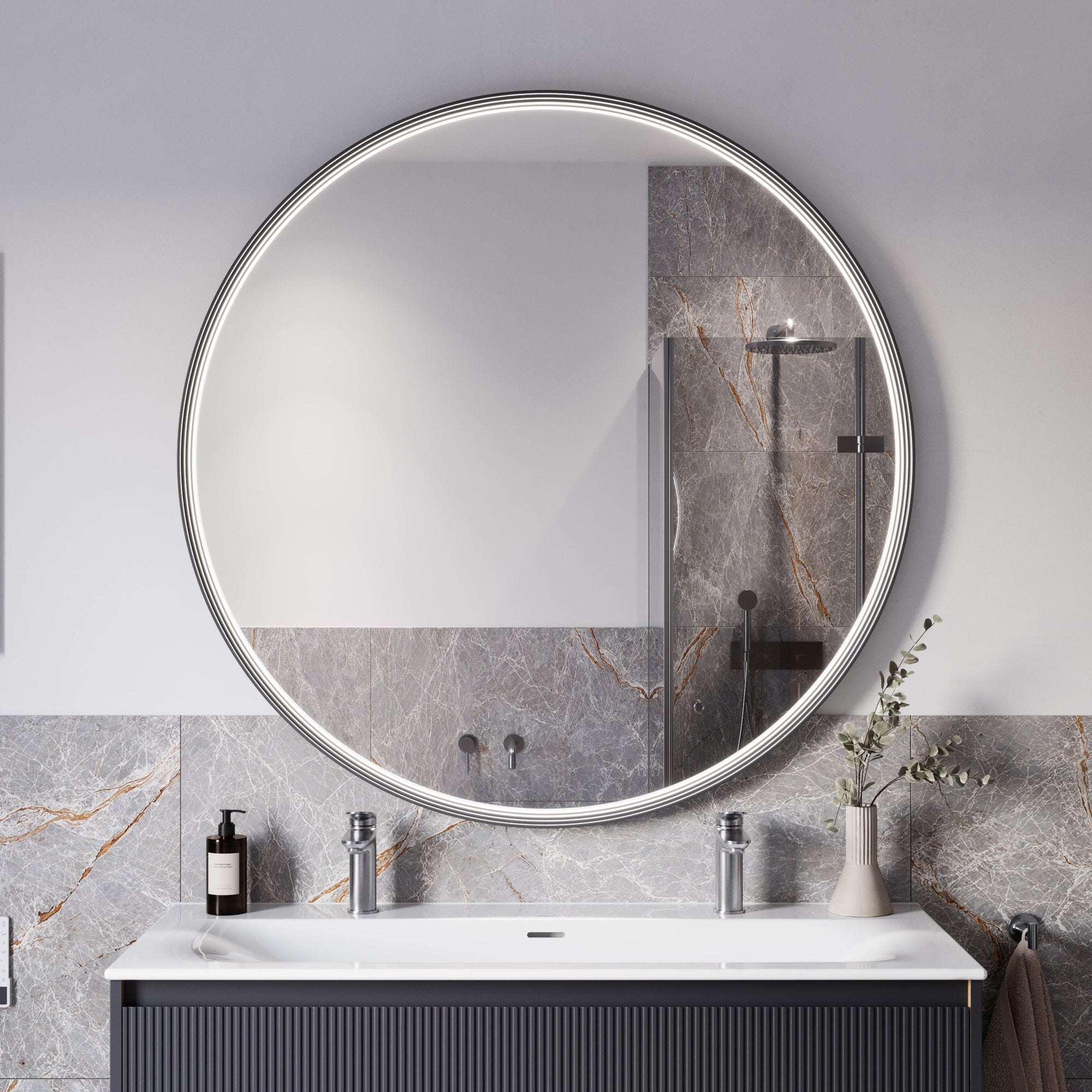 Miroir salle de bain LED BELDIVO rond - 120 cm