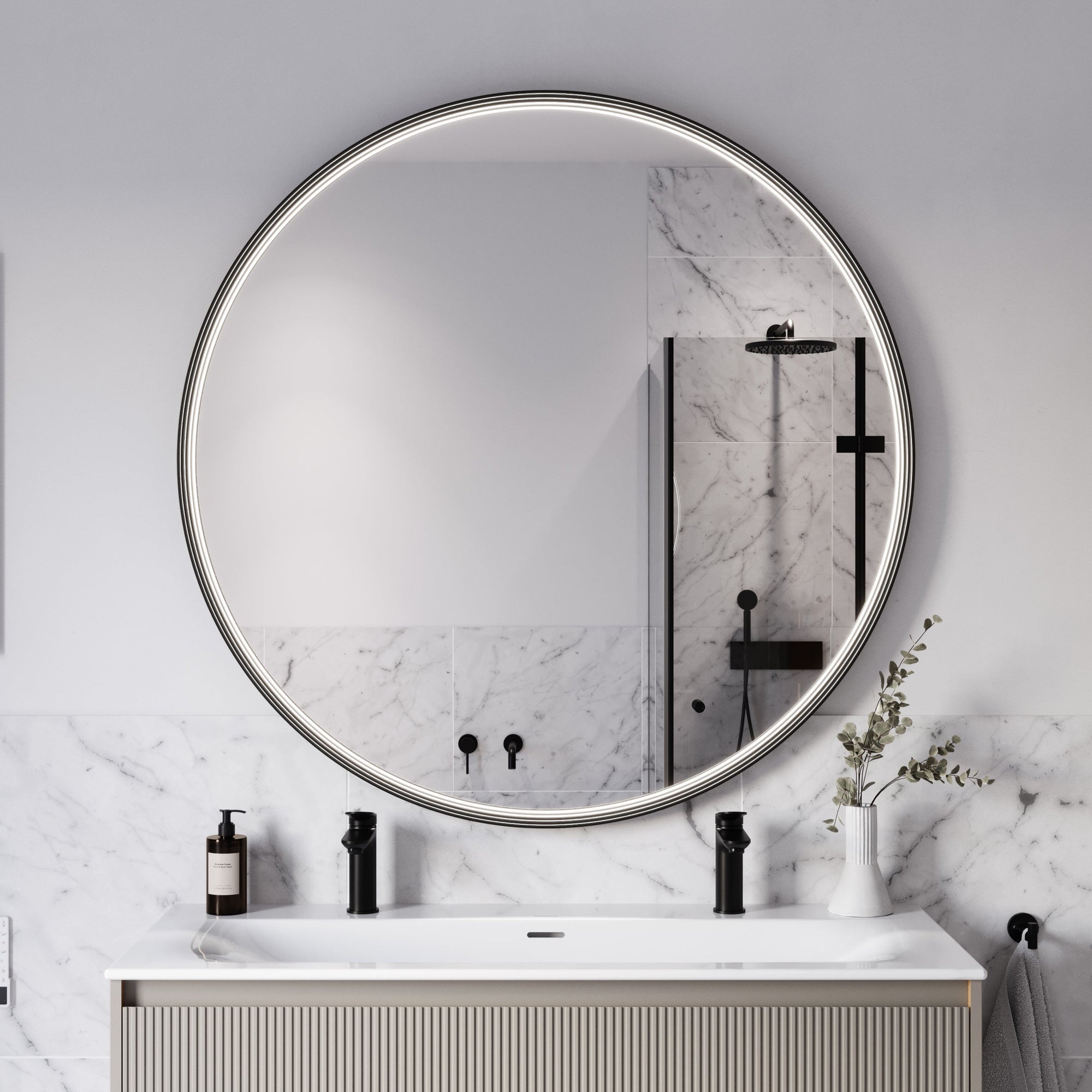 Miroir salle de bain LED BELDIVO rond - 120 cm
