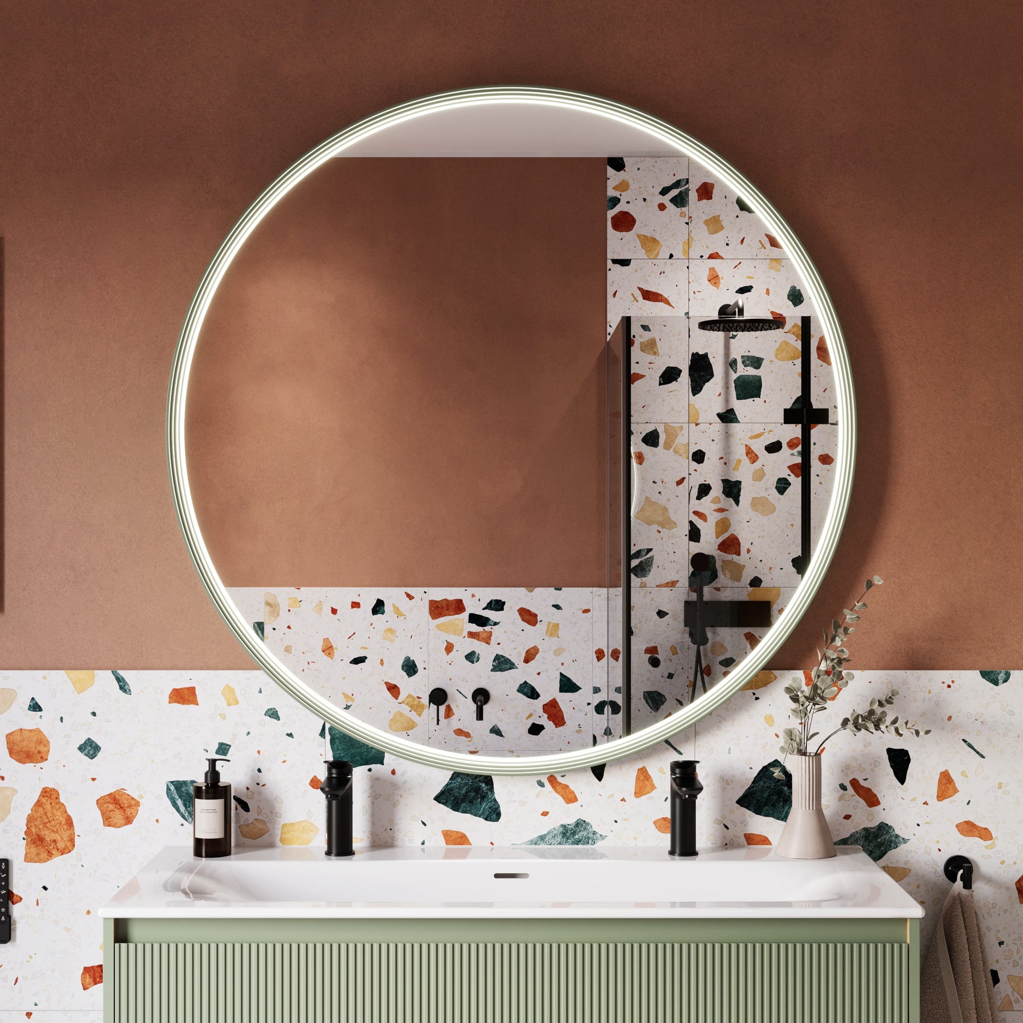 Miroir salle de bain LED BELDIVO rond - 120 cm